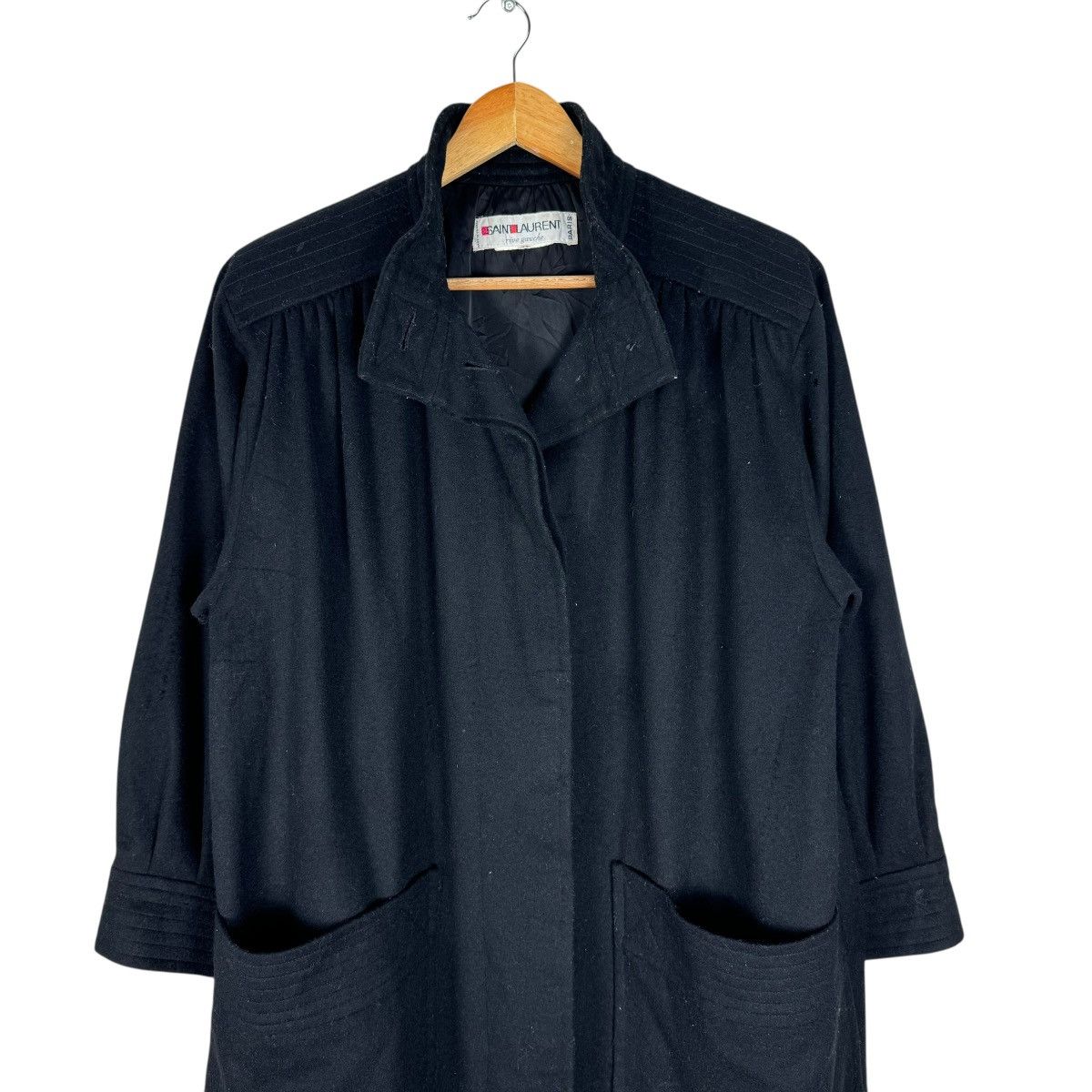 Saint Laurent Paris 🔥80s SAINT LAUREN RIVE GAUCHE OVERCOAT BUTTON JACKET Size US M / EU 48-50 / 2 - 3 Thumbnail