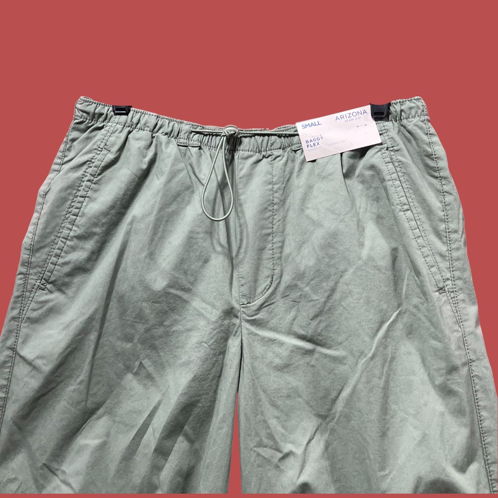 Arizona Jean Co. Arizona - Men's Drawstring Waist Baggy Fit Cargo Pant - Gree Size ONE SIZE - 17 Thumbnail