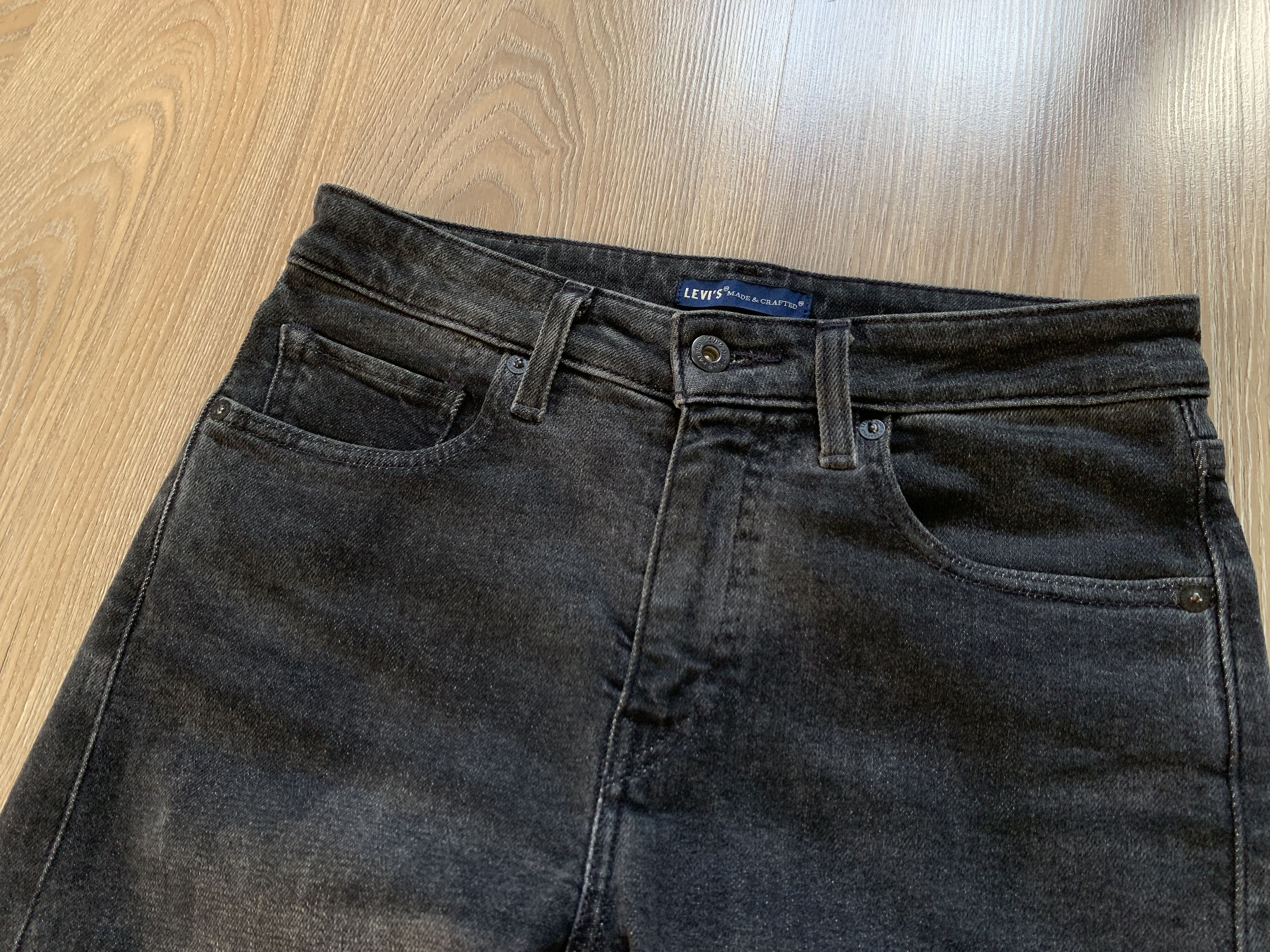 Levi's Levi's Made & Crafted Needle Narrow Dark Grey Jeans Size US 30 / EU 46 - 4 Thumbnail