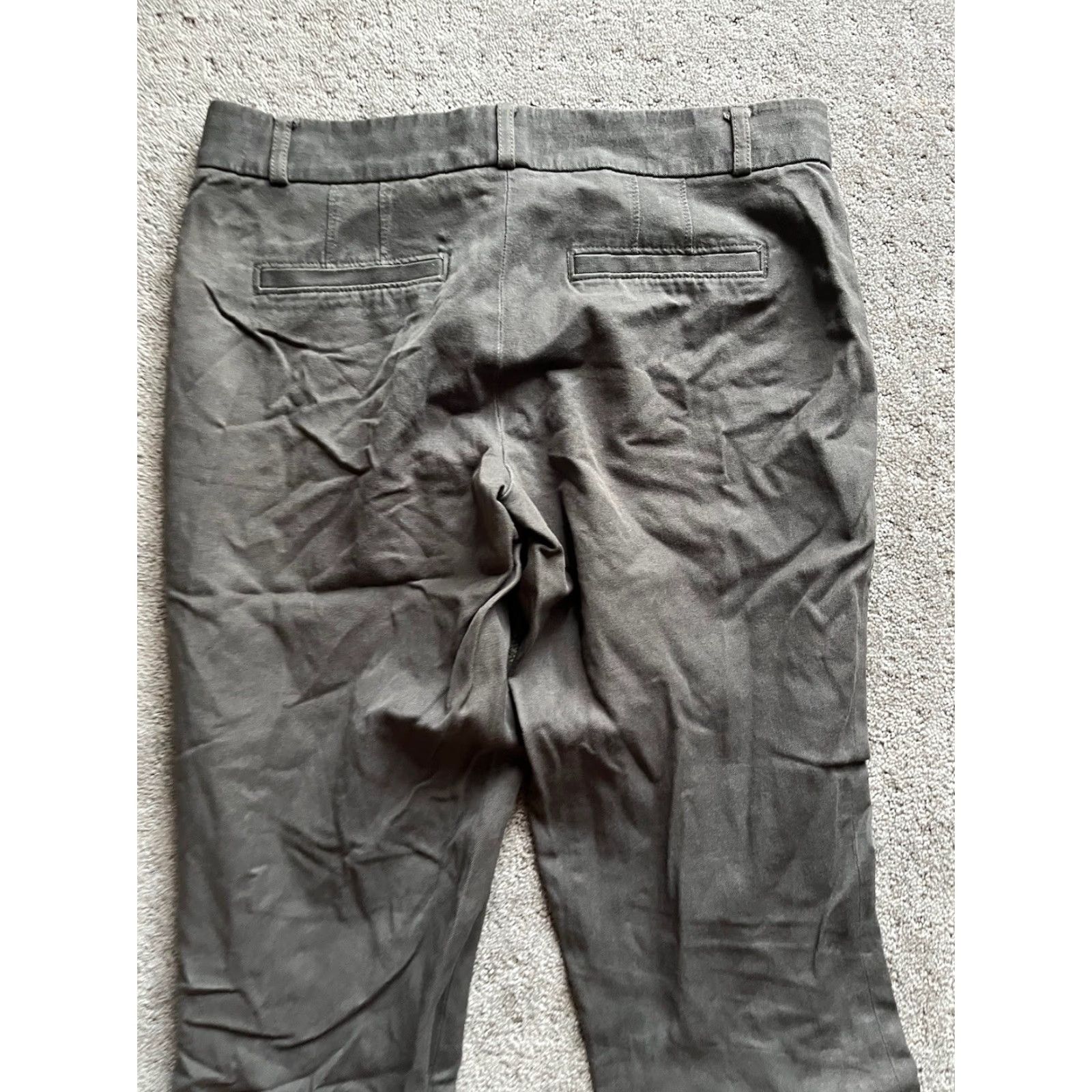 Banana Republic Banana Republic Sloan Slim Pants Women's 6 Green Solid Cropped Size 28" / US 6 / IT 42 - 4 Thumbnail