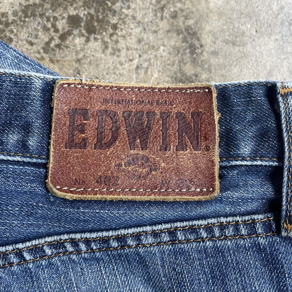 Edwin 🔥Vintage Edwin 402 Stoned Washed Ripped Distress Denim Jeans Size US 31 - 13 Thumbnail