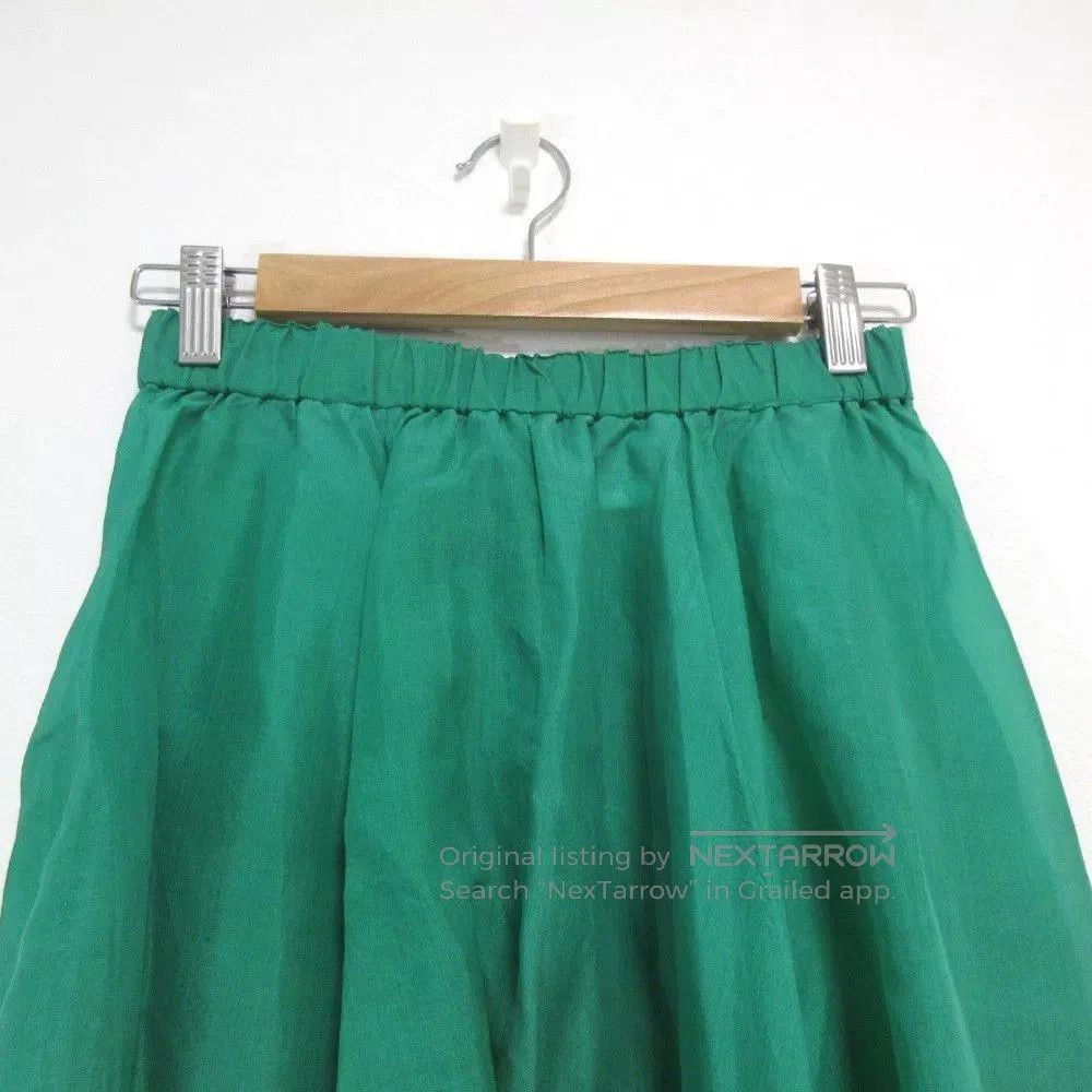 Other Elegant Green Silk Midi Skirt. Size 26" / US 2 / IT 38 - 6 Thumbnail