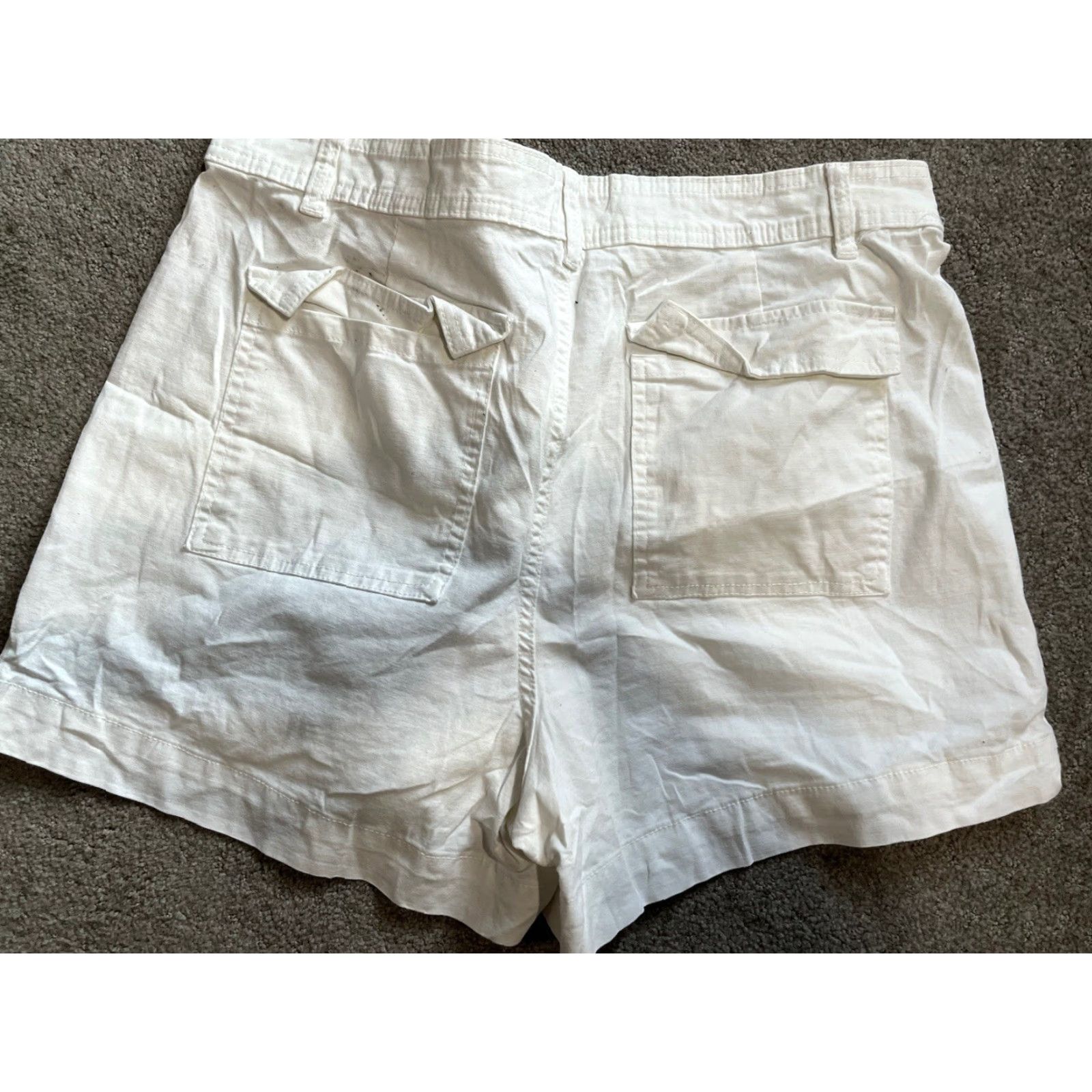 Vintage A New Day Shorts Womens Size 16 Stretch White Pockets 3.5" Inch Casual Everyday Size 36" / US 14 / IT 50 - 2 Thumbnail