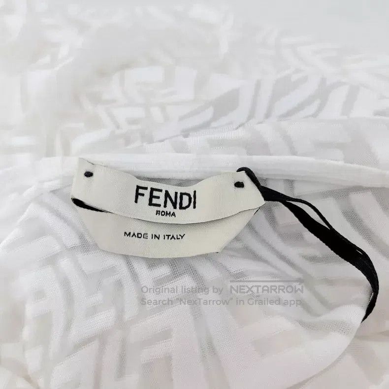 Fendi Fendi White Monogrammed Jumpsuit Size M / US 6-8 / IT 42-44 - 5 Thumbnail