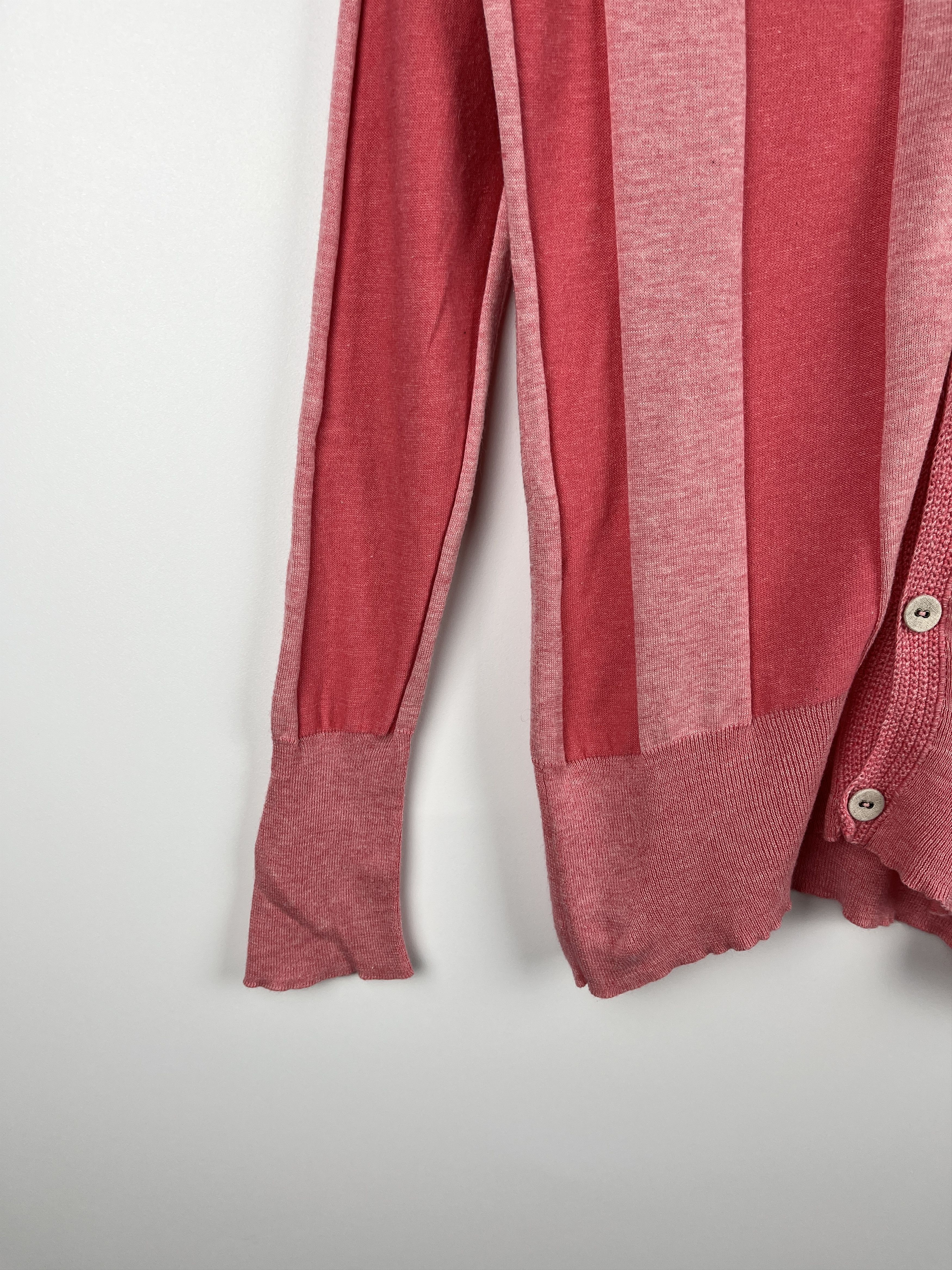 Japanese Brand Side Slope Cotton Cashmere Strip Cardigan Sweater Size US M / EU 48-50 / 2 - 5 Thumbnail