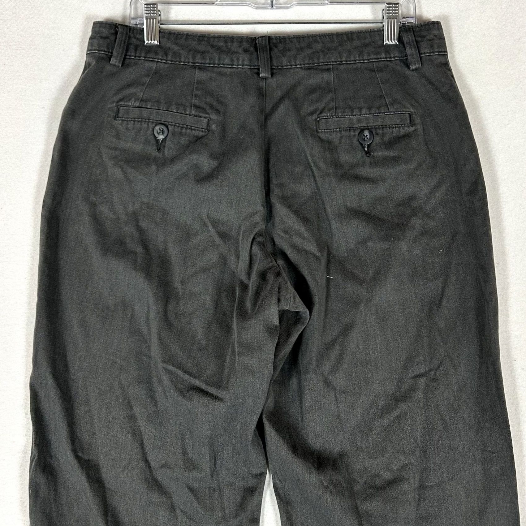Lee Lee Relaxed Fit Straight Leg Chino Pants Womens 14 Long Gray Casual Work Office Size 36" / US 14 / IT 50 - 7 Thumbnail