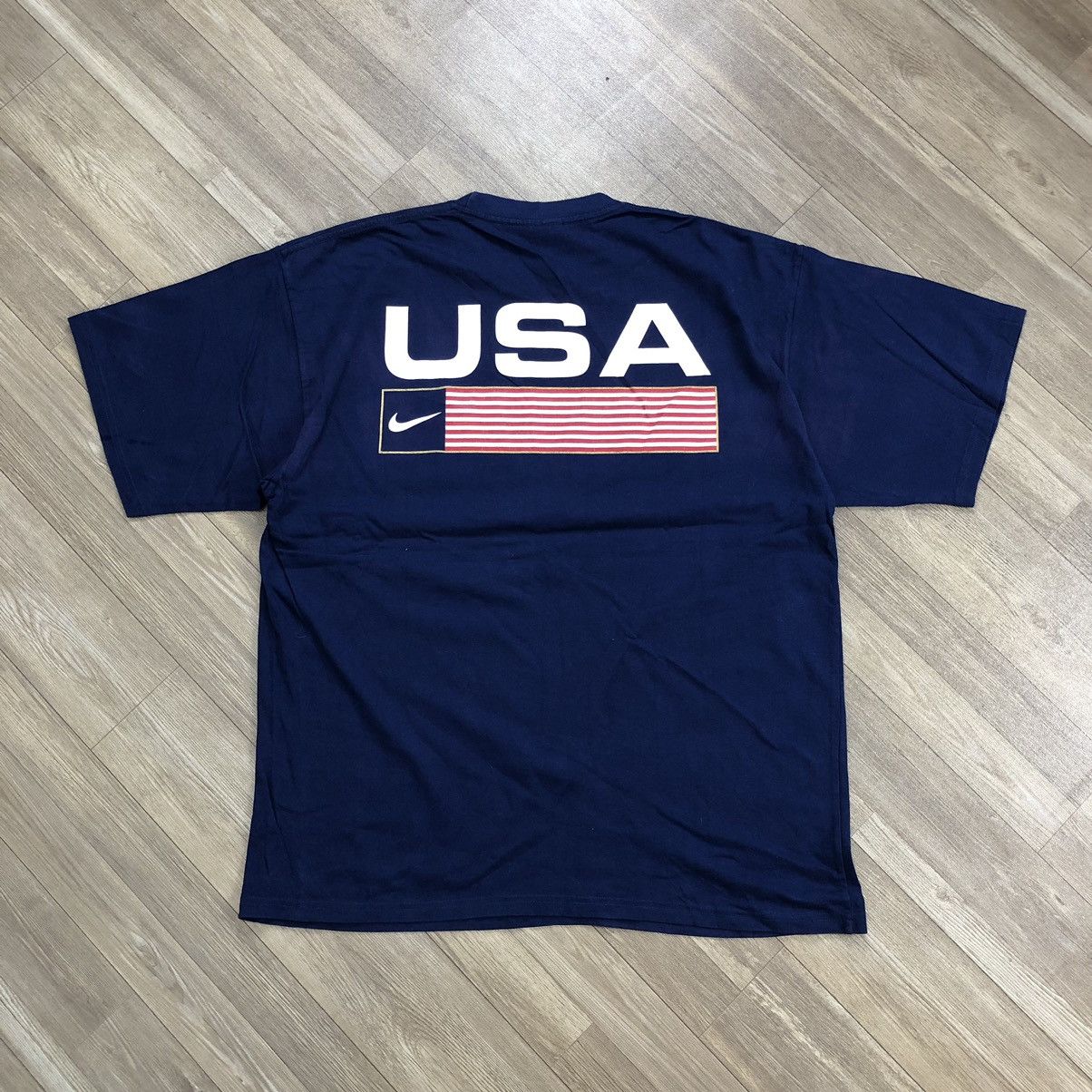 Nike × Vintage Vintage1990s Nike Court Spell Out Big Logo Tee Size US L / EU 52-54 / 3 - 1 Thumbnail
