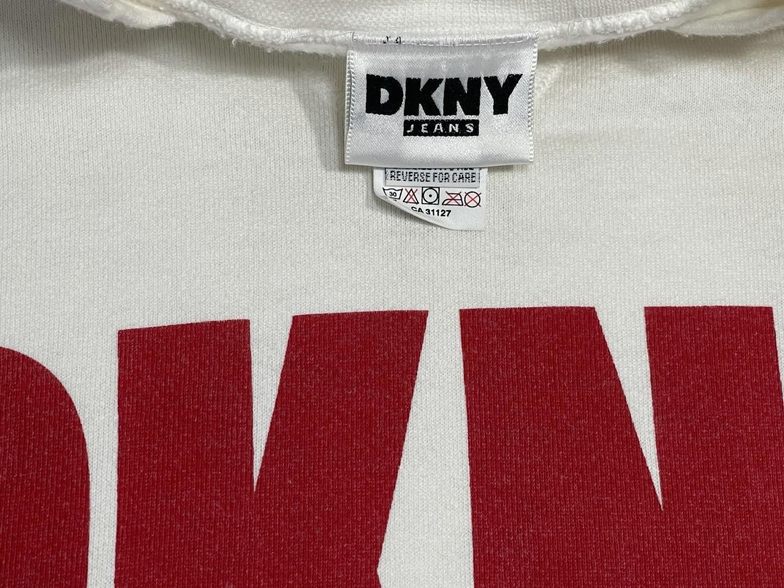 DKNY 1990s DKNY Donna Karen New York White Boxy USA Sweatshirt XL Size US XL / EU 56 / 4 - 8 Thumbnail