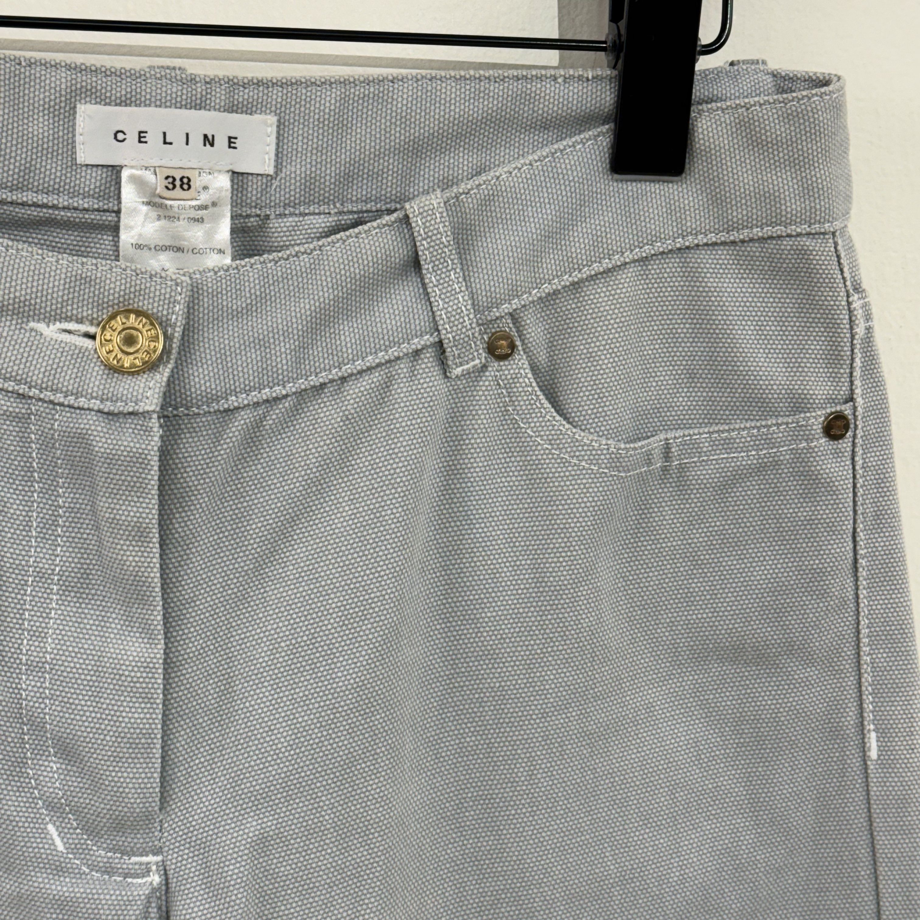 Celine Celine Bootcut Cotton Pants Size 30" / US 8 / IT 44 - 5 Thumbnail