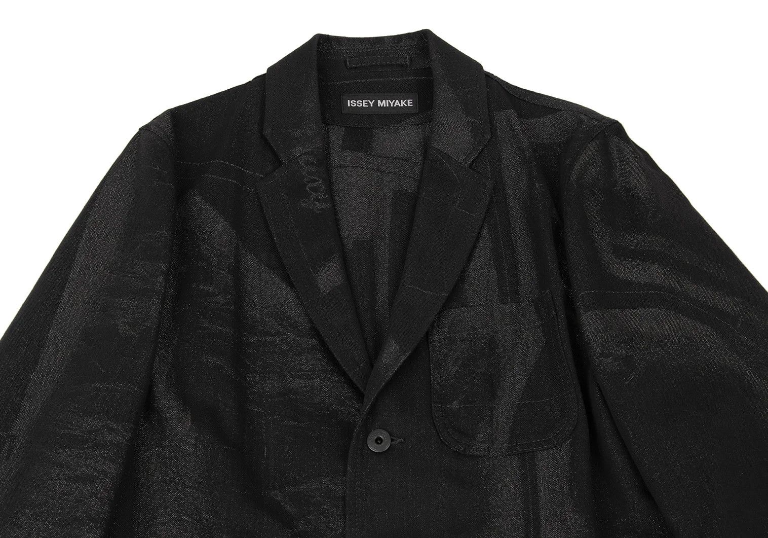 Issey Miyake A-POC INSIDE Lamé Jacquard Denim Jacket Black Size 4 Size US XL / EU 56 / 4 - 2 Thumbnail