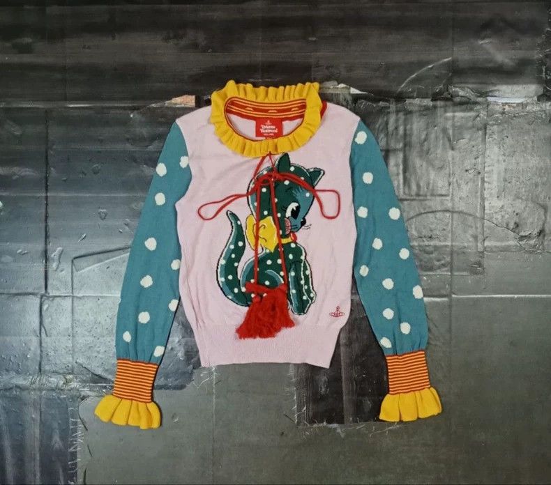 Vivienne Westwood Vivienne Westwood Vintage Cat Knit Top - dmc Size US M / EU 48-50 / 2 - 1 Thumbnail