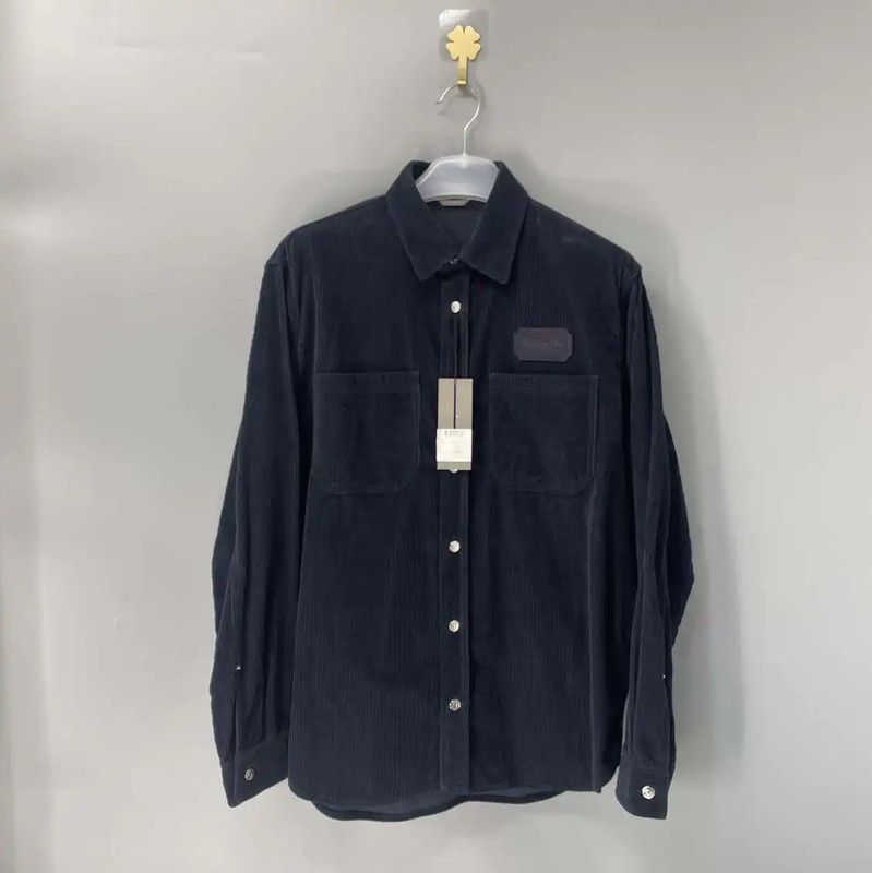 Dior Dior Men's Navy Cotton Long Sleeve Shirt 0089 Size US S / EU 44-46 / 1 - 1 Thumbnail