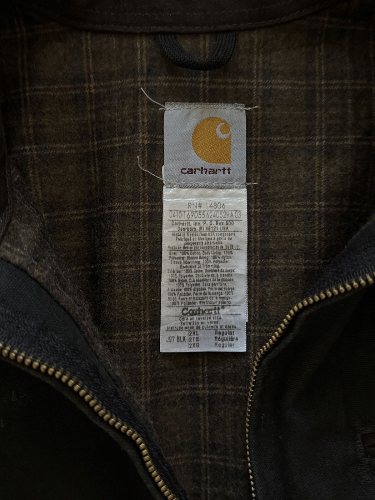 Carhartt × Vintage 2010 J97 Black Carhartt Detroit Work Jacket Size US XXL / EU 58 / 5 - 5 Thumbnail
