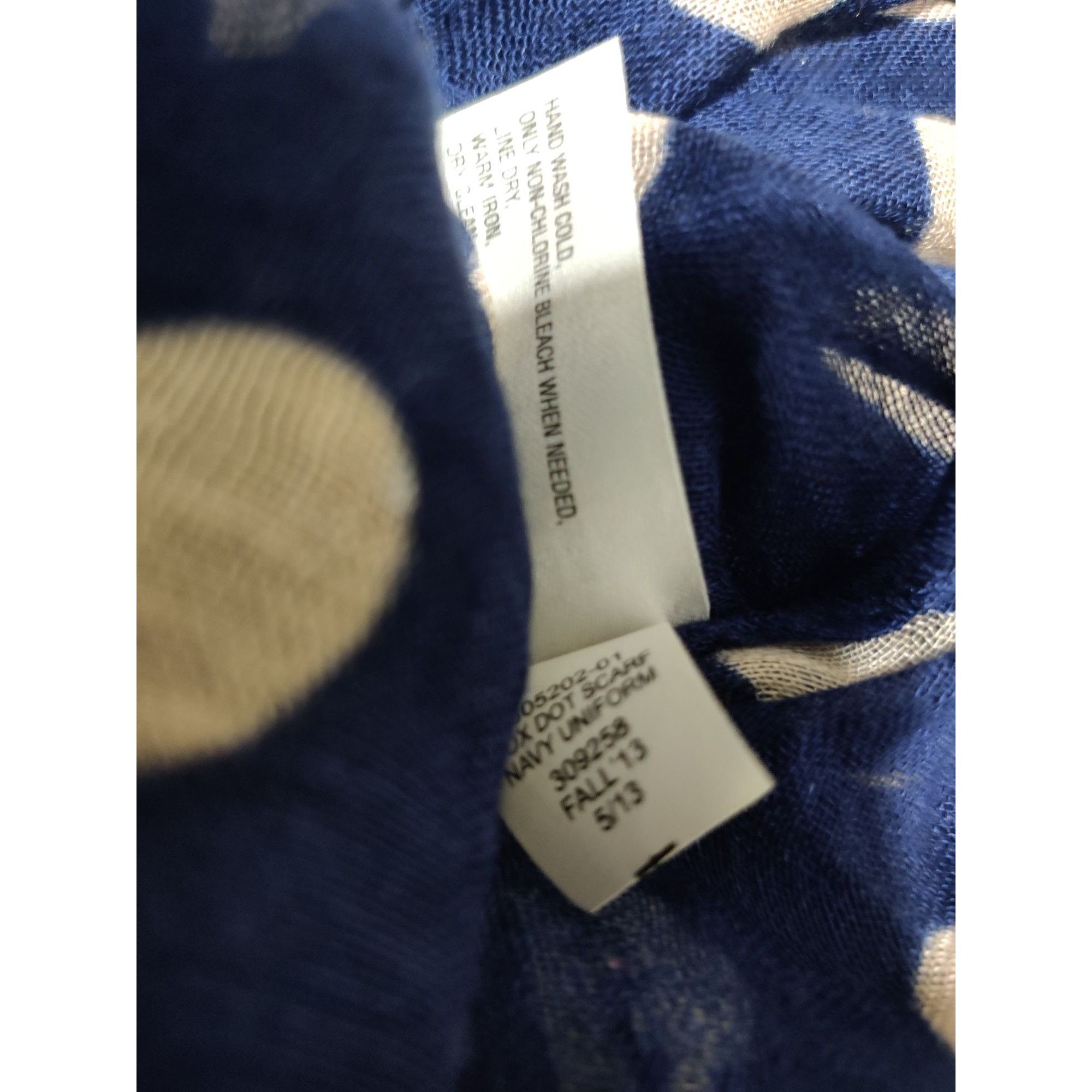 Gap GAP Womens Navy Blue Scarf Polka Dot Fox Print Modal Lightwe Size ONE SIZE - 8 Thumbnail