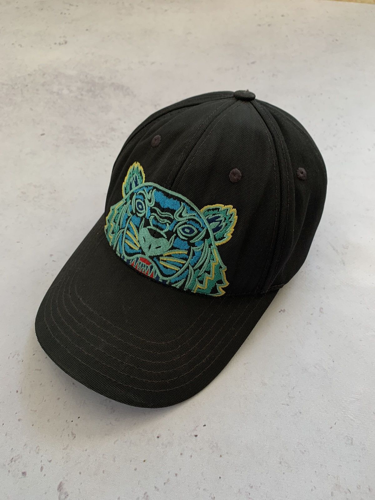Designer Kenzo Tiger Embroidery Logo Black Cap Size ONE SIZE - 3 Thumbnail