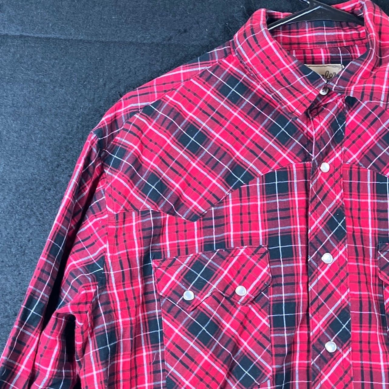 Wrangler Wrangler Shirt Red Black Plaid Pearl Snap Long Sleeve Western Medium Mens Shirt Size US M / EU 48-50 / 2 - 4 Thumbnail