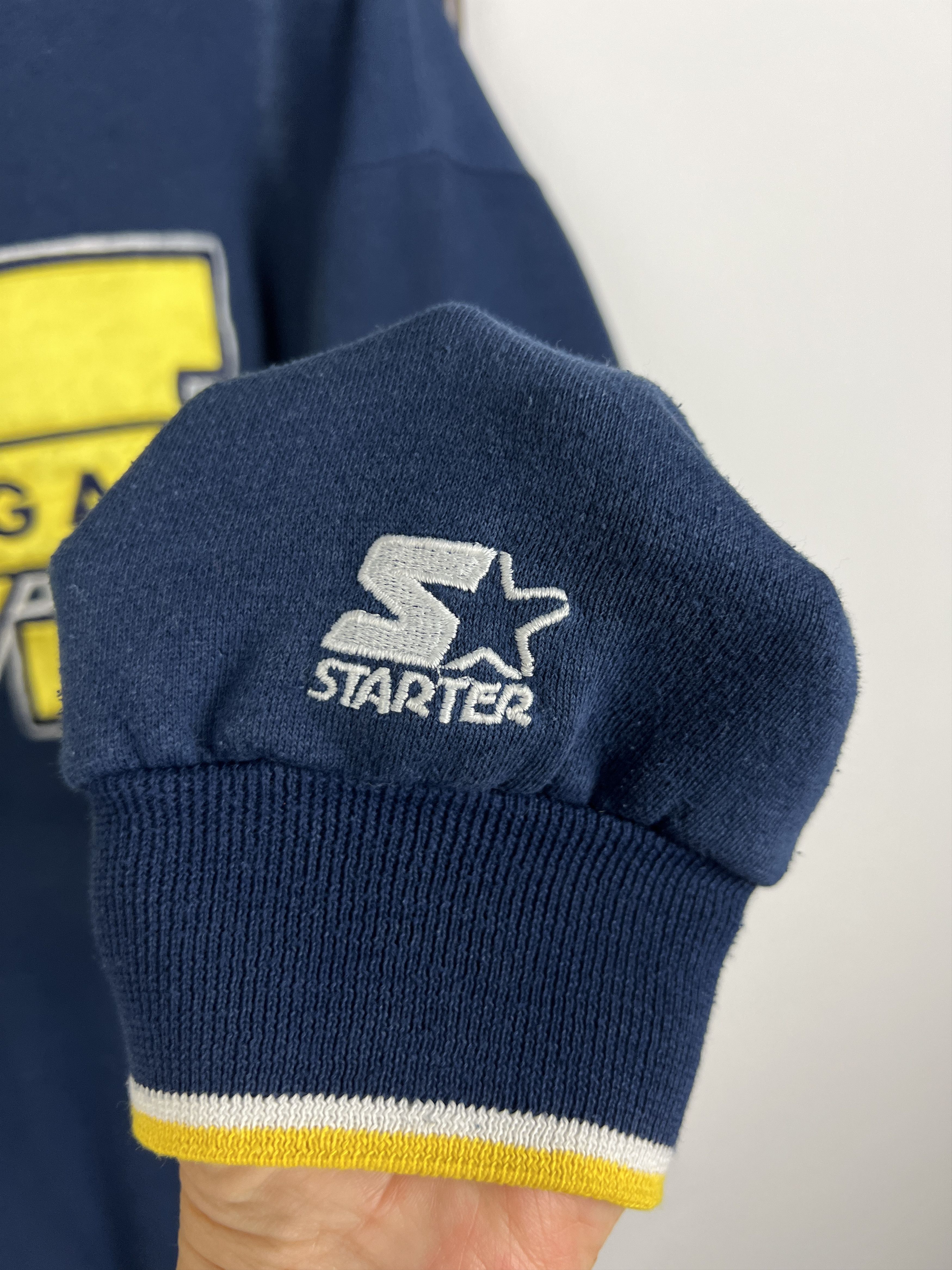Starter Vintage Michigan Wolverines Sweatshirt Over Print Crewneck Size US XL / EU 56 / 4 - 4 Thumbnail