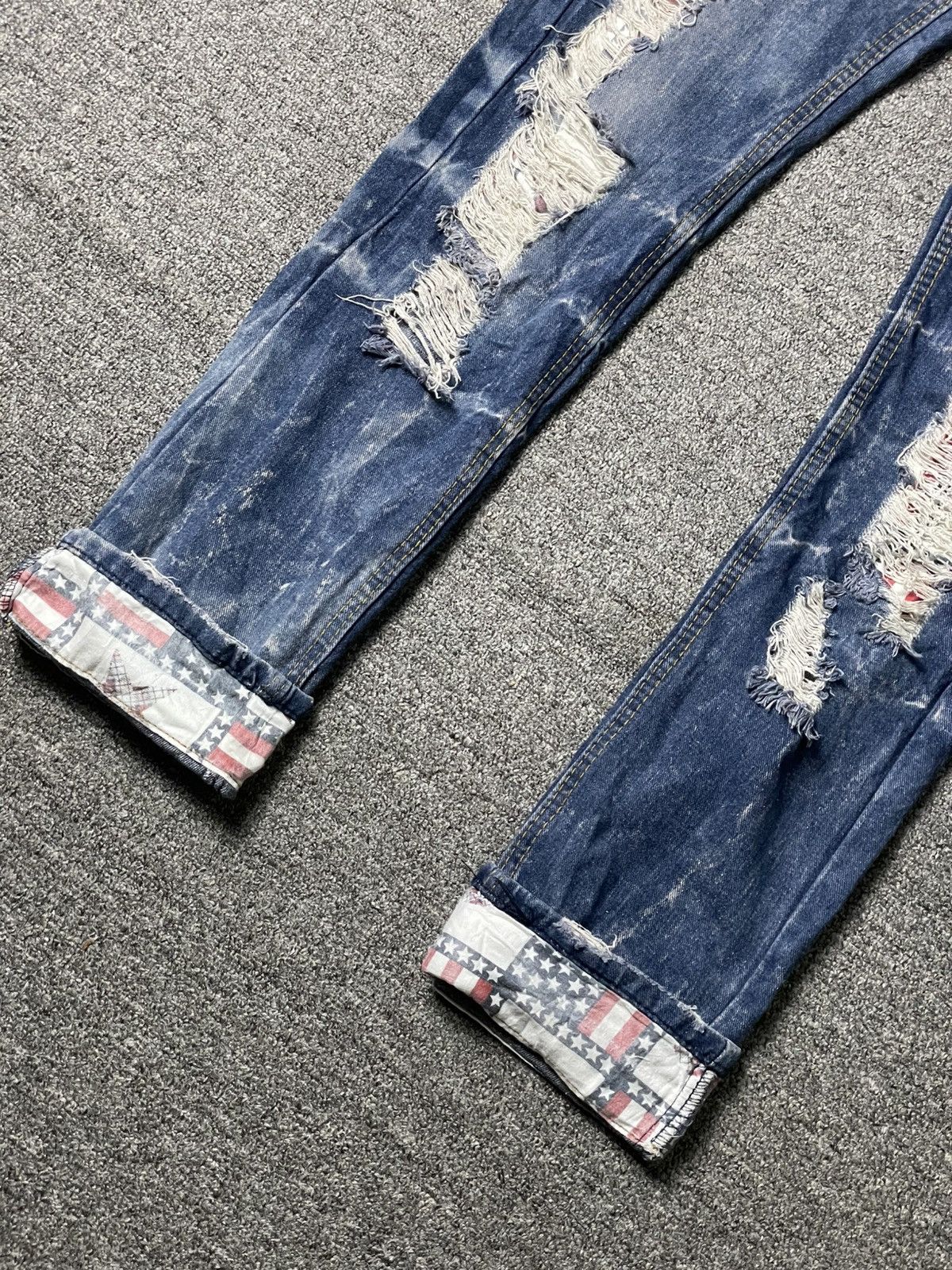 Jean × Vintage JEANS Brand Distressed Denim Ripped Jeans (104) Size US 28 / EU 44 - 2 Thumbnail
