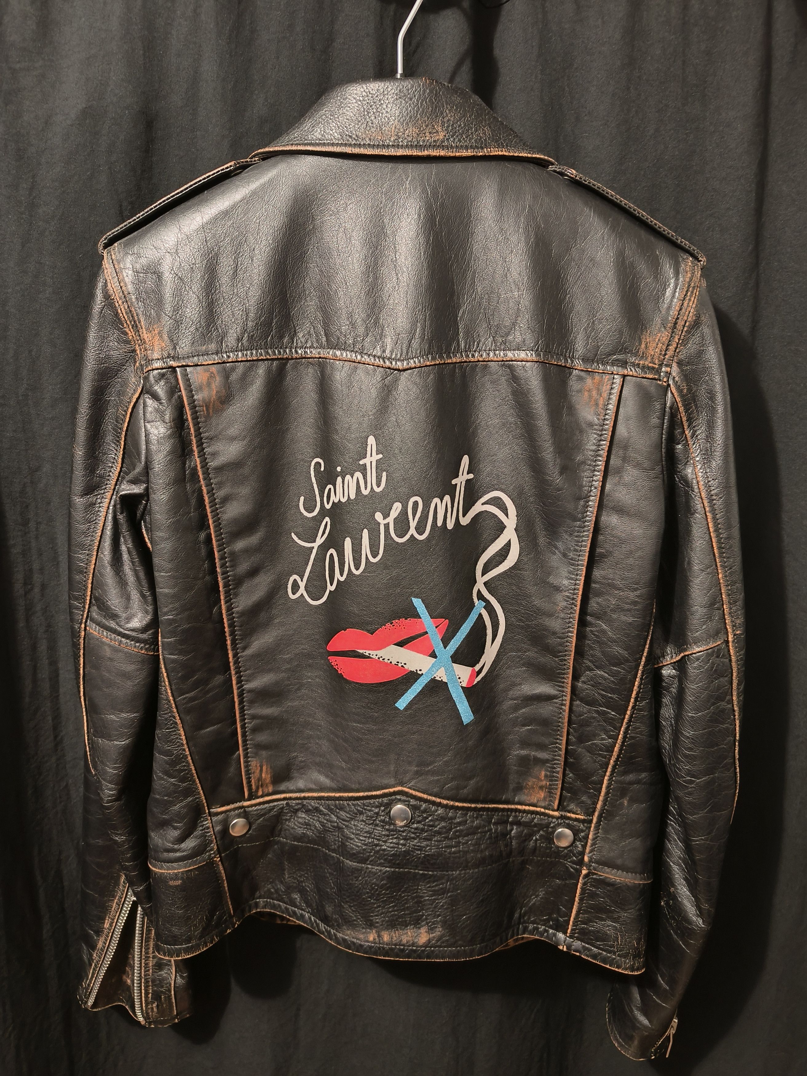 Saint Laurent Paris Saint Laurent L01 No Smoking Leather Jacket