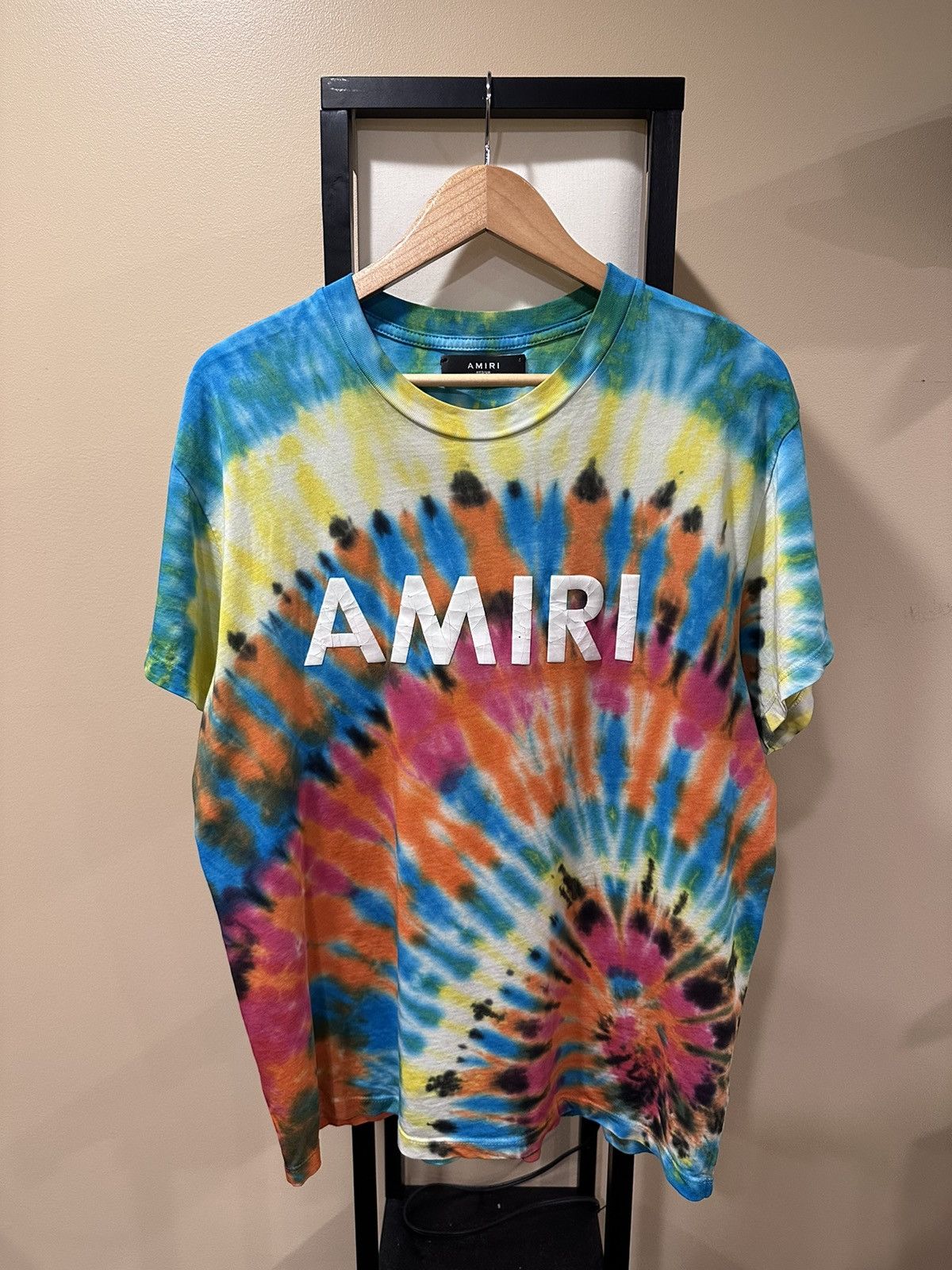 Amiri Amiri Tie-Dye Logo Multicolor Short Sleeve T-Shirt Size US M / EU 48-50 / 2 - 1 Thumbnail