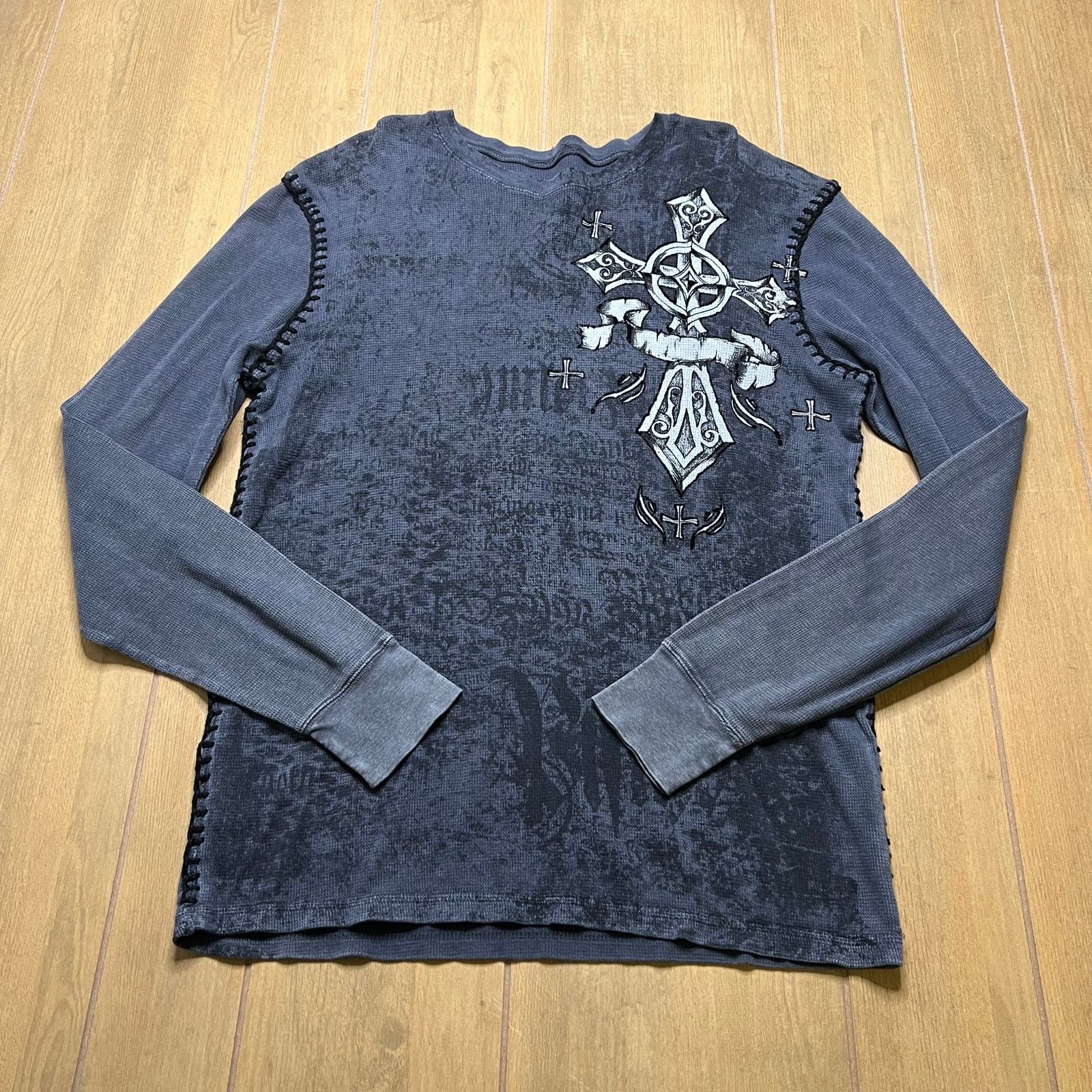 Raw State Raw State Premium Thermal Shirt Cross Y2K Long Sleeve XL Size US XL / EU 56 / 4 - 1 Thumbnail