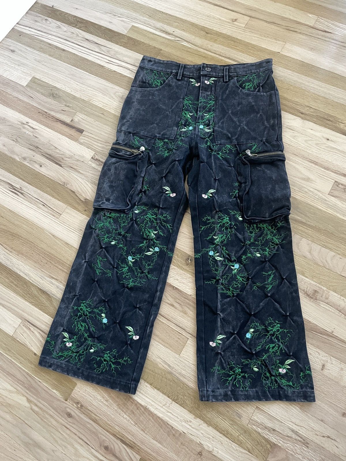 Bad Son BADSON - CHERRY BLOSSOM 'OVERGROWTH' DENIM PANTS | Grailed
