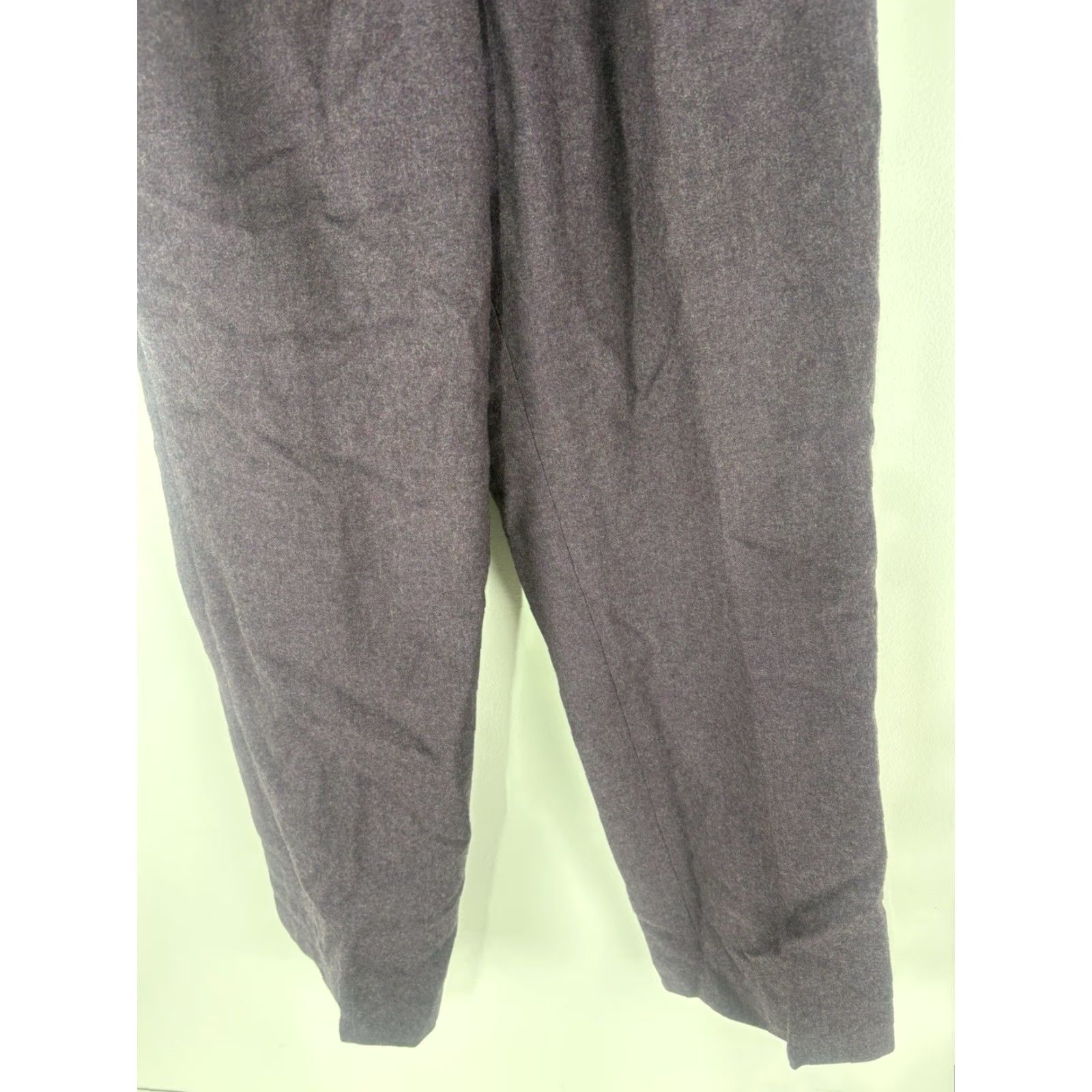 Vintage VINTAGE Ashley Brooke Women's Dress Pants Wool Pleated High-Rise 11-12 Purple 90s Retro Business Casual Size 32" / US 10 / IT 46 - 3 Thumbnail