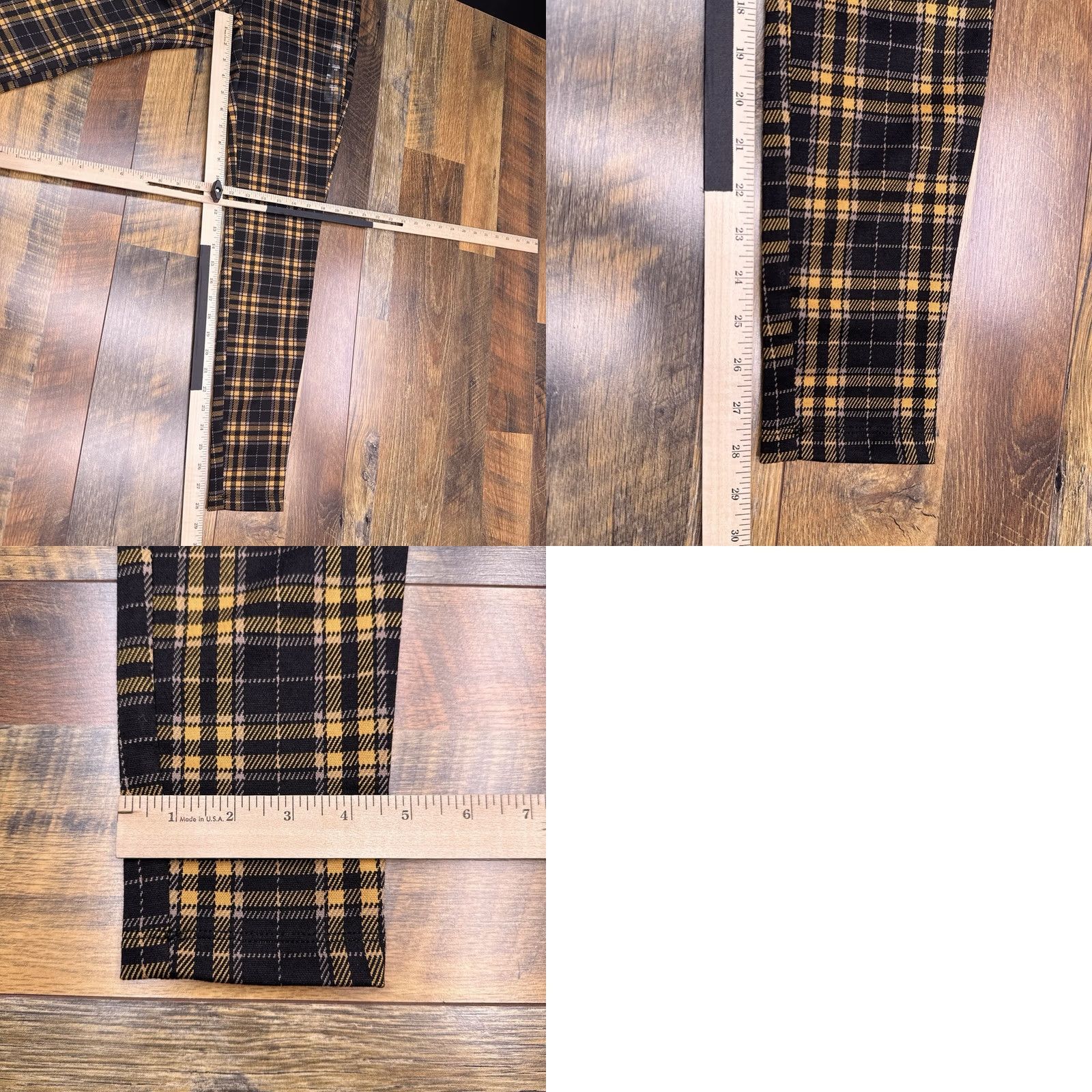 Vintage SO High Rise Legging Womens XS Black Plaid Stretch Ponte Logo Casual Sport City Size 26" / US 2 / IT 38 - 9 Thumbnail