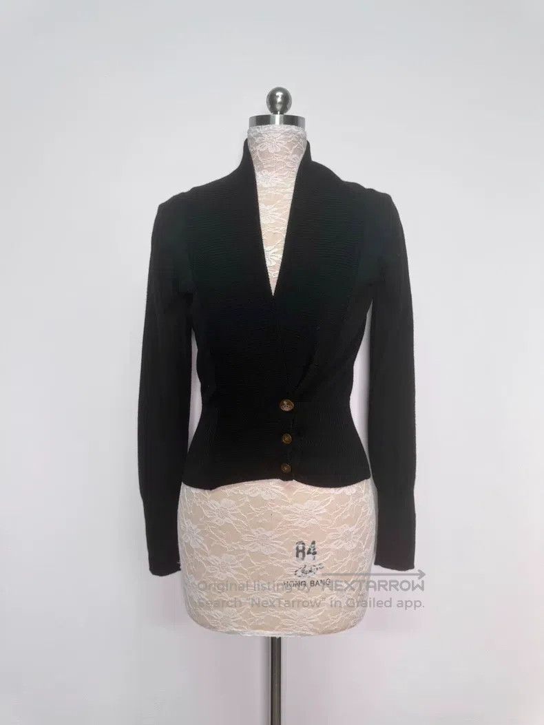 Vivienne Westwood Vivienne Westwood Black Slim Saturn Knit Cardigan, with a Size XS / US 0-2 / IT 36-38 - 1 Thumbnail