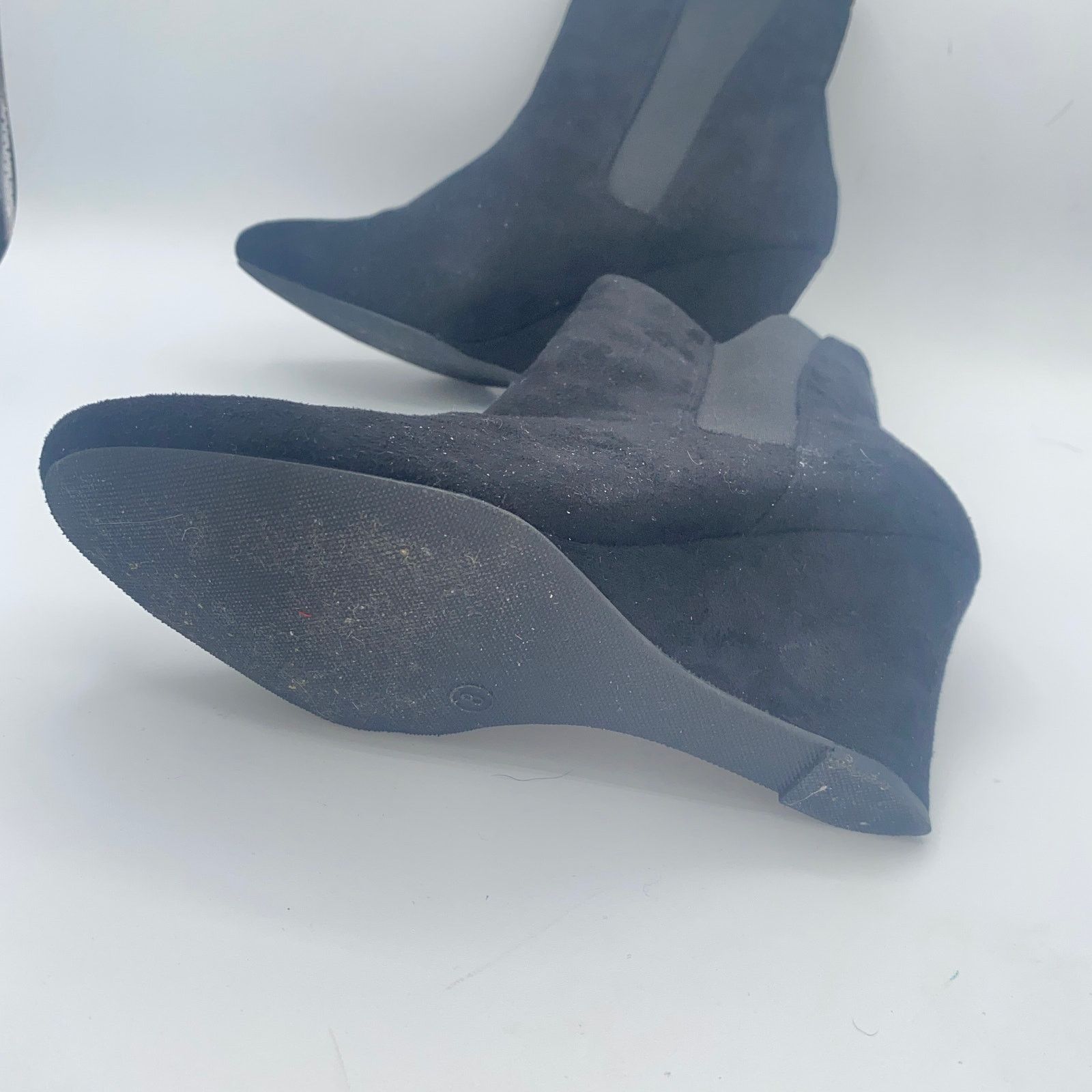Other Charlotte Russe Black Rebecca Wedge Heeled Ankle Booties 8 Size US 8 / IT 38 - 5 Thumbnail