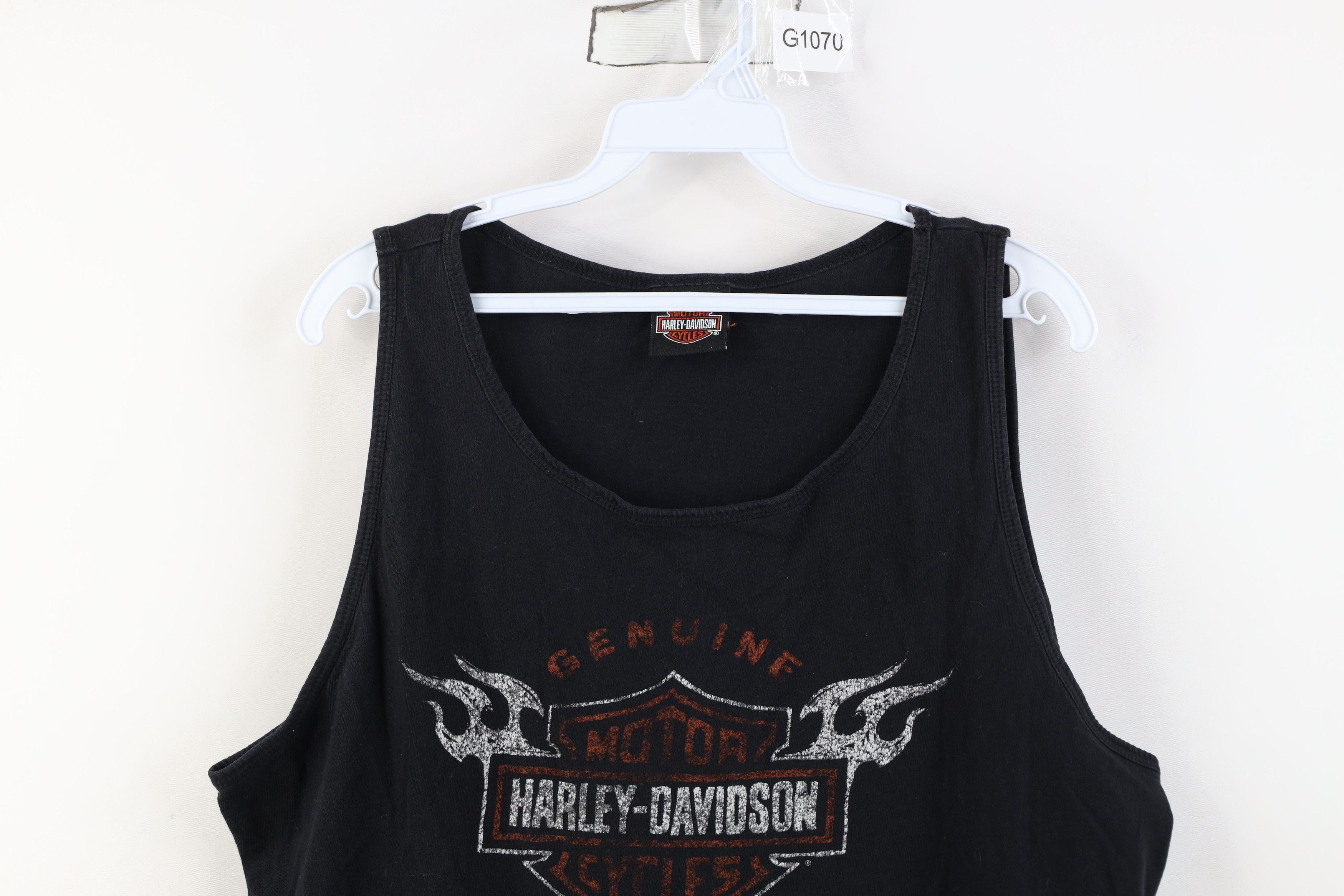 Harley Davidson Vintage Y2K Harley Davidson Fire Flames Tank Top T-Shirt Size US L / EU 52-54 / 3 - 2 Thumbnail