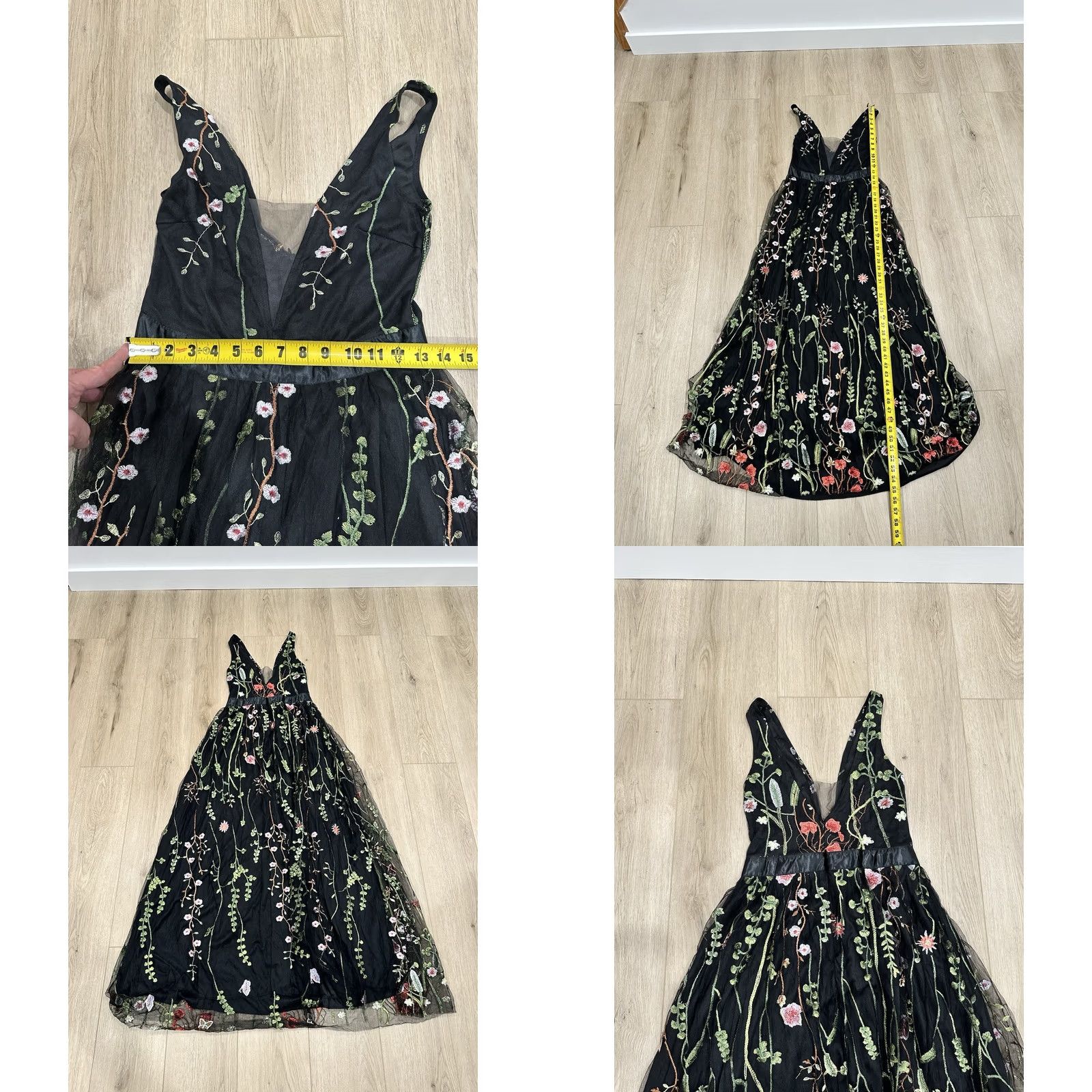 Marchesa VINTAGE? NWT Marchesa Notte Dress Size 2 Black Floral Elegant Evening Dress Size XS / US 0-2 / IT 36-38 - 9 Thumbnail