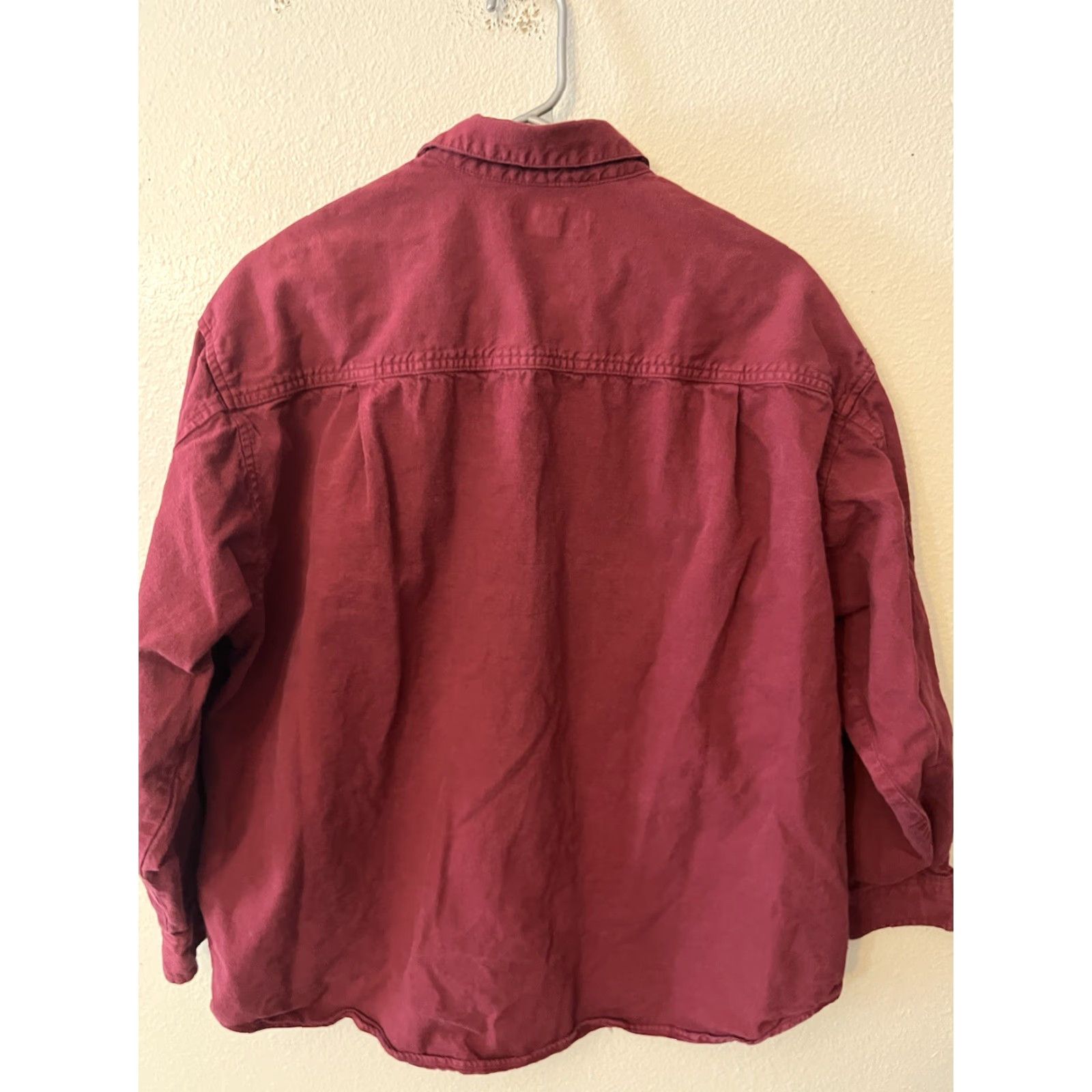 Guess VINTAGE Guess Georges Marciano Dress Shirt Mens Size L Red Long Sleeve Button-Up Shirt Size 42R - 2 Thumbnail