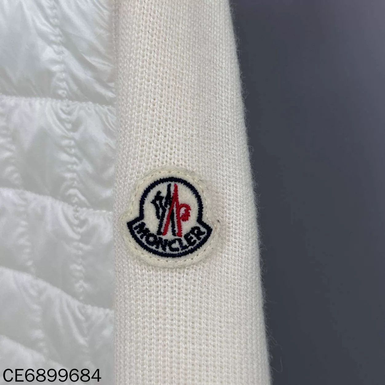 Moncler Moncler Cream Color Blocked Down Jacket Size L / US 10 / IT 46 - 4 Thumbnail