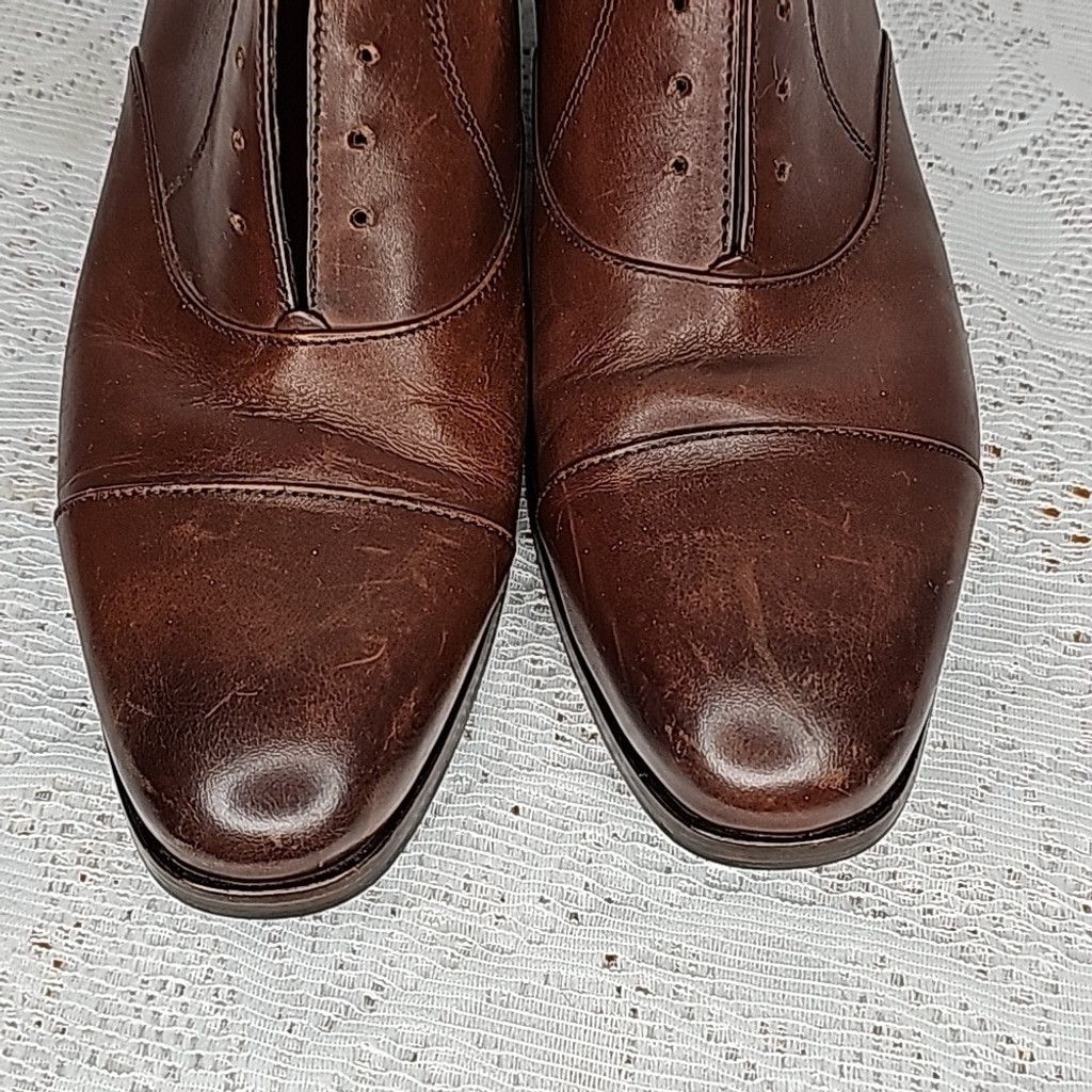 Wolf & Shepherd Wolf & Shepherd brown leather cap toe Oxford dress shoes 8 Size US 8 / EU 41 - 2 Thumbnail