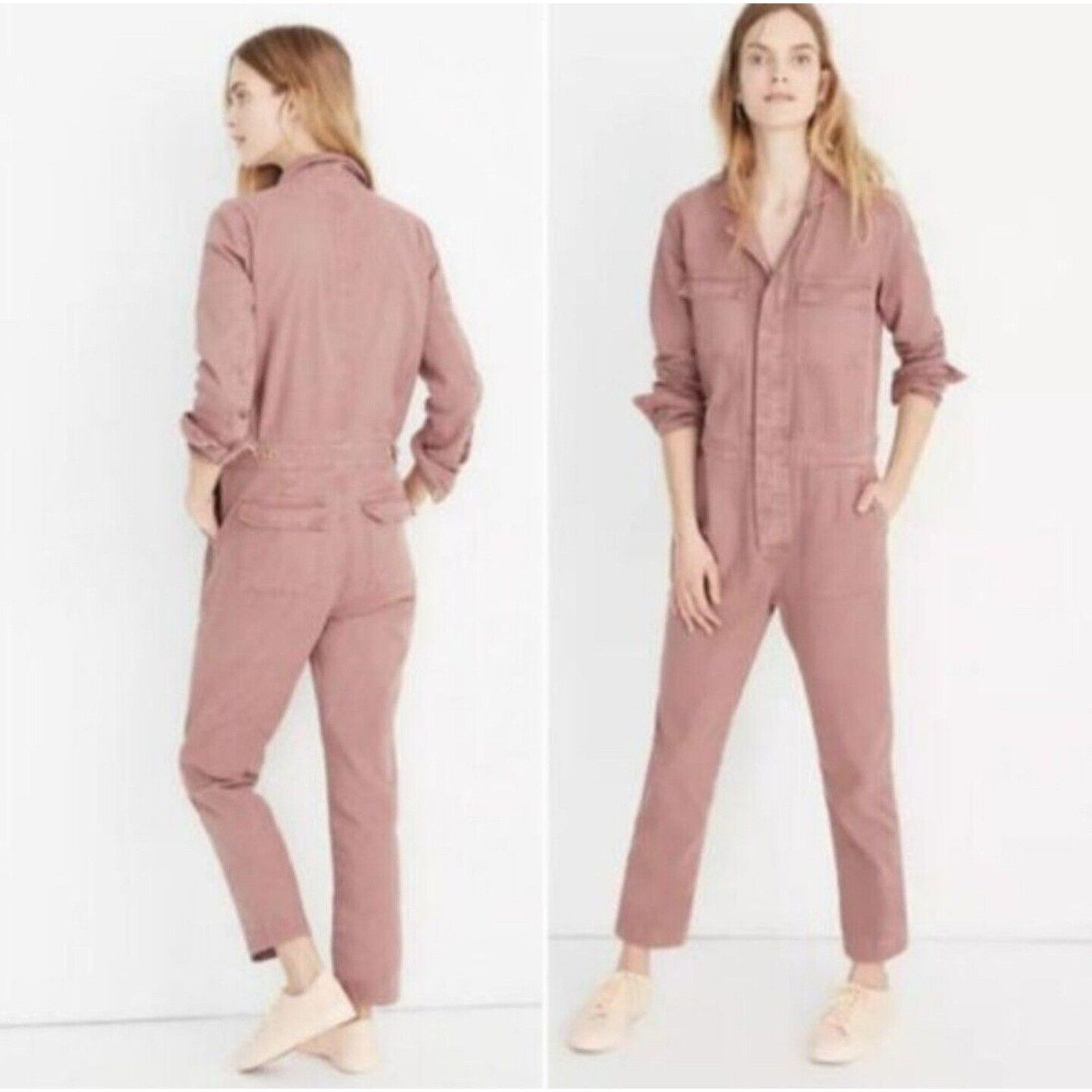 Madewell Madewell Jumpsuit Signature Dried Rosebud Workwear XXS Size 25" / US 0 / IT 36 - 1 Thumbnail