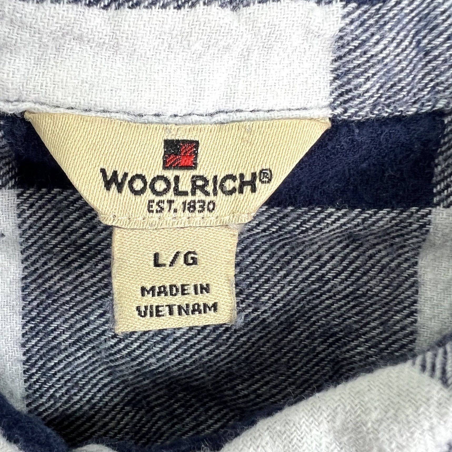 Vintage Woolrich Shirt Women L Blue Plaid Flannel Button-Up Long Sleeve 100% Cotton Size L / US 10 / IT 46 - 4 Thumbnail