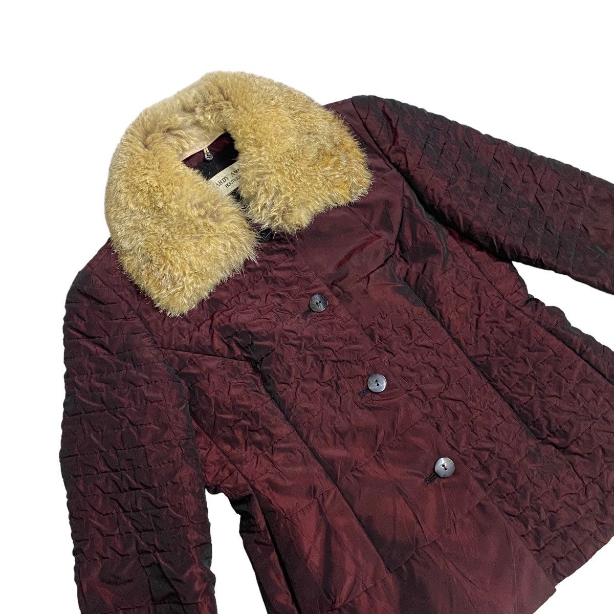 Hardy Amies × Vintage Hardy Armies Boutique quilted jacket fox fur neck Size S / US 4 / IT 40 - 9 Thumbnail