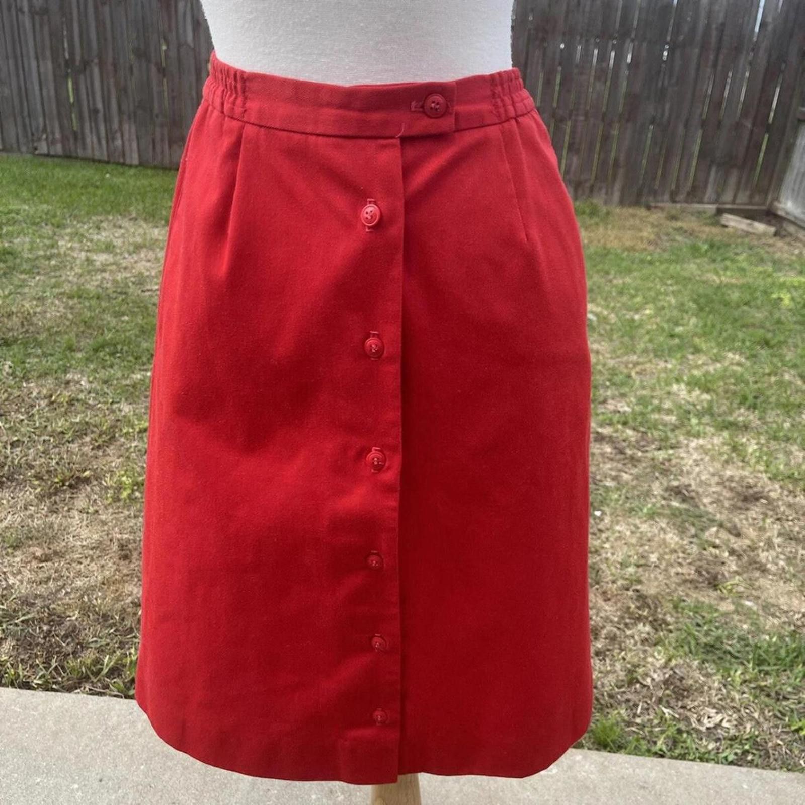Other Red vintage 70s midi skirt small skirt #midiskirt Size 28" / US 6 / IT 42 - 1 Thumbnail
