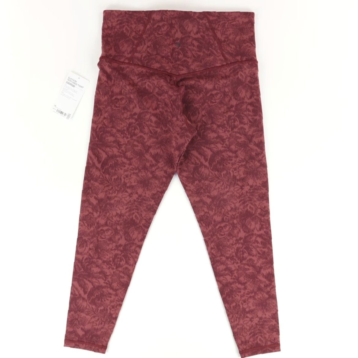 Athleta Athleta Leggings Women 1X Elation Textured High Waist Red Floral Pants Slim Fit Nylon Microfiber Training Size 40" / US 18 - 4 Thumbnail