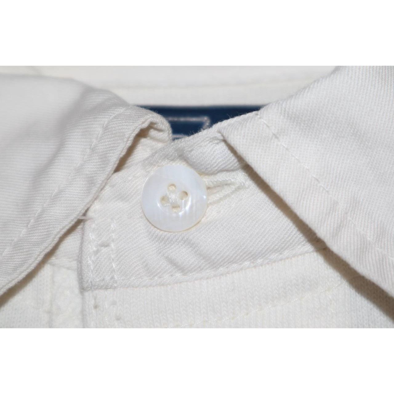 Polo Ralph Lauren Vintage Polo RL Men's L White Football Club Polo 90s Cotton Size US L / EU 52-54 / 3 - 8 Thumbnail
