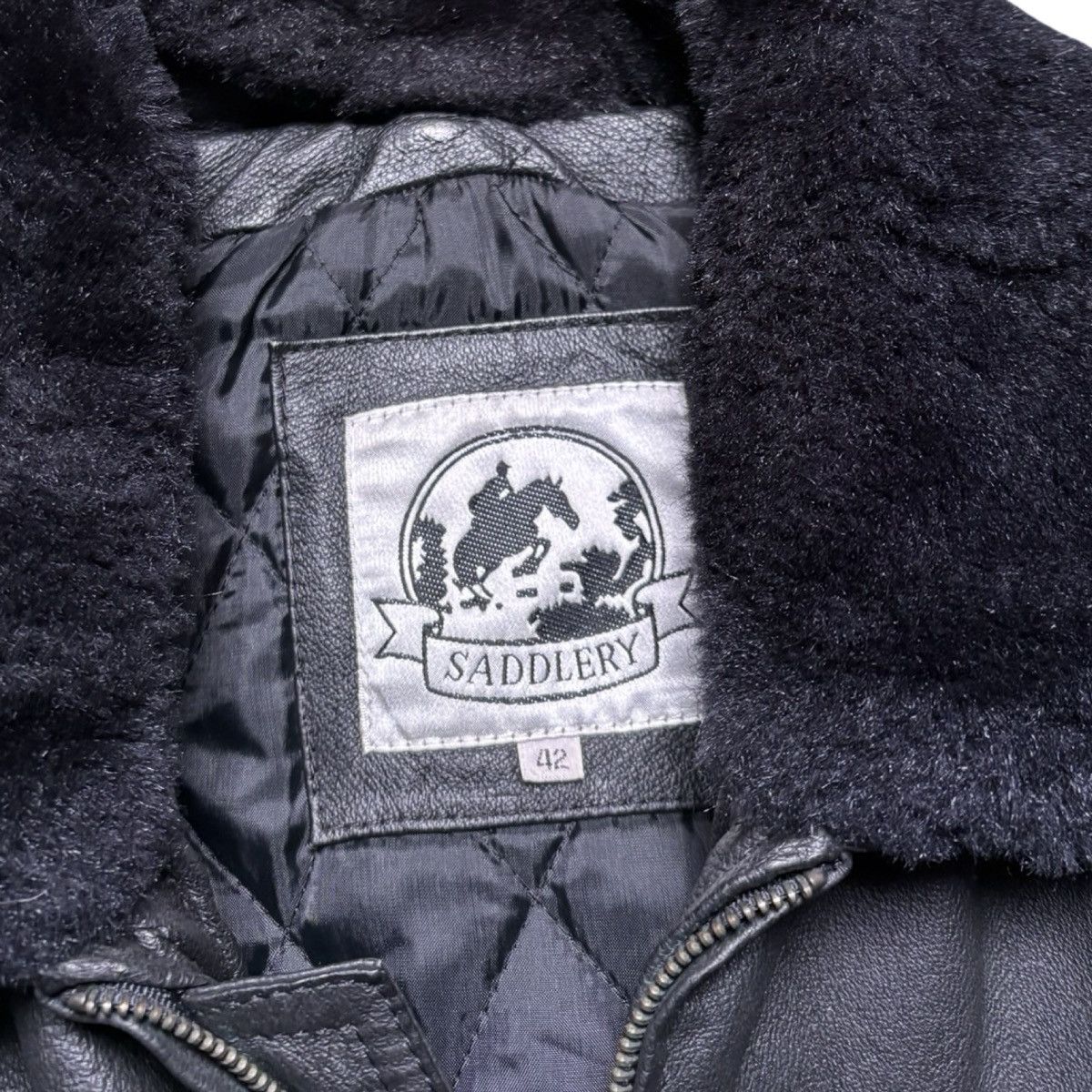 Other SADDLERY A-2 Flight Jacket 42 L USA Black Leather Military Size US L / EU 52-54 / 3 - 3 Thumbnail