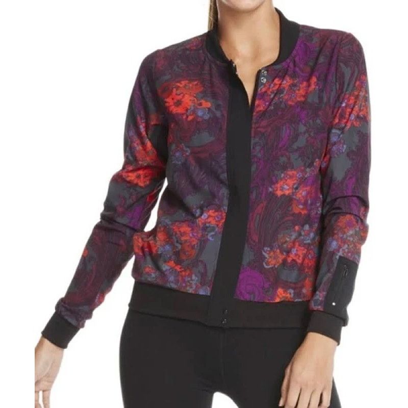 Fabletics Fabletics Womens Ithaca Bomber Jacket Sz S Floral Athletic Size S / US 4 / IT 40 - 1 Thumbnail