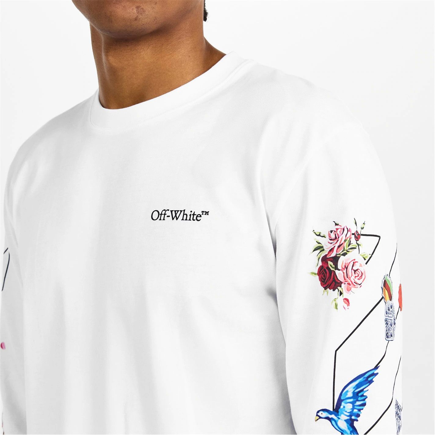 Off-White o1g2r1mq0226 Diag Skate T Long Sleeve T-Shirt In White Size US XXL / EU 58 / 5 - 5 Thumbnail