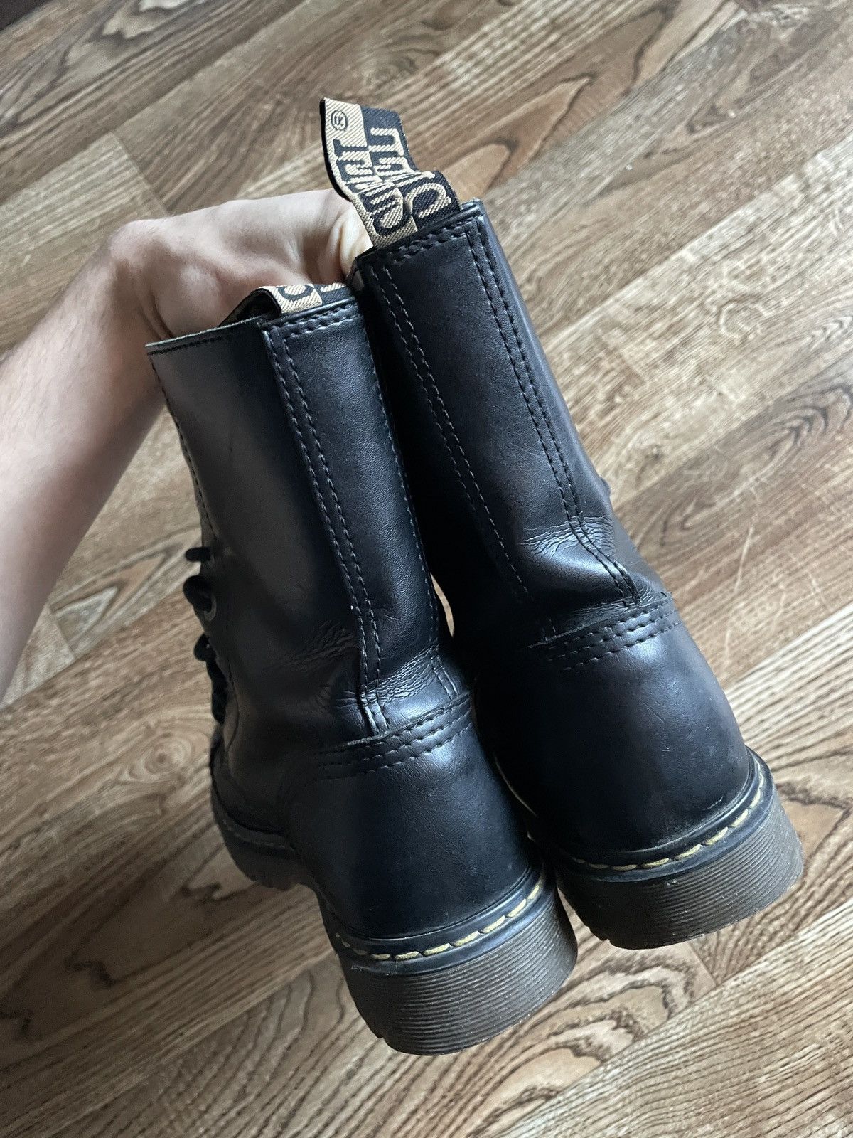 Leather Leather Steel Toe Boots Military 90s England Size US 8 / IT 38 - 4 Thumbnail