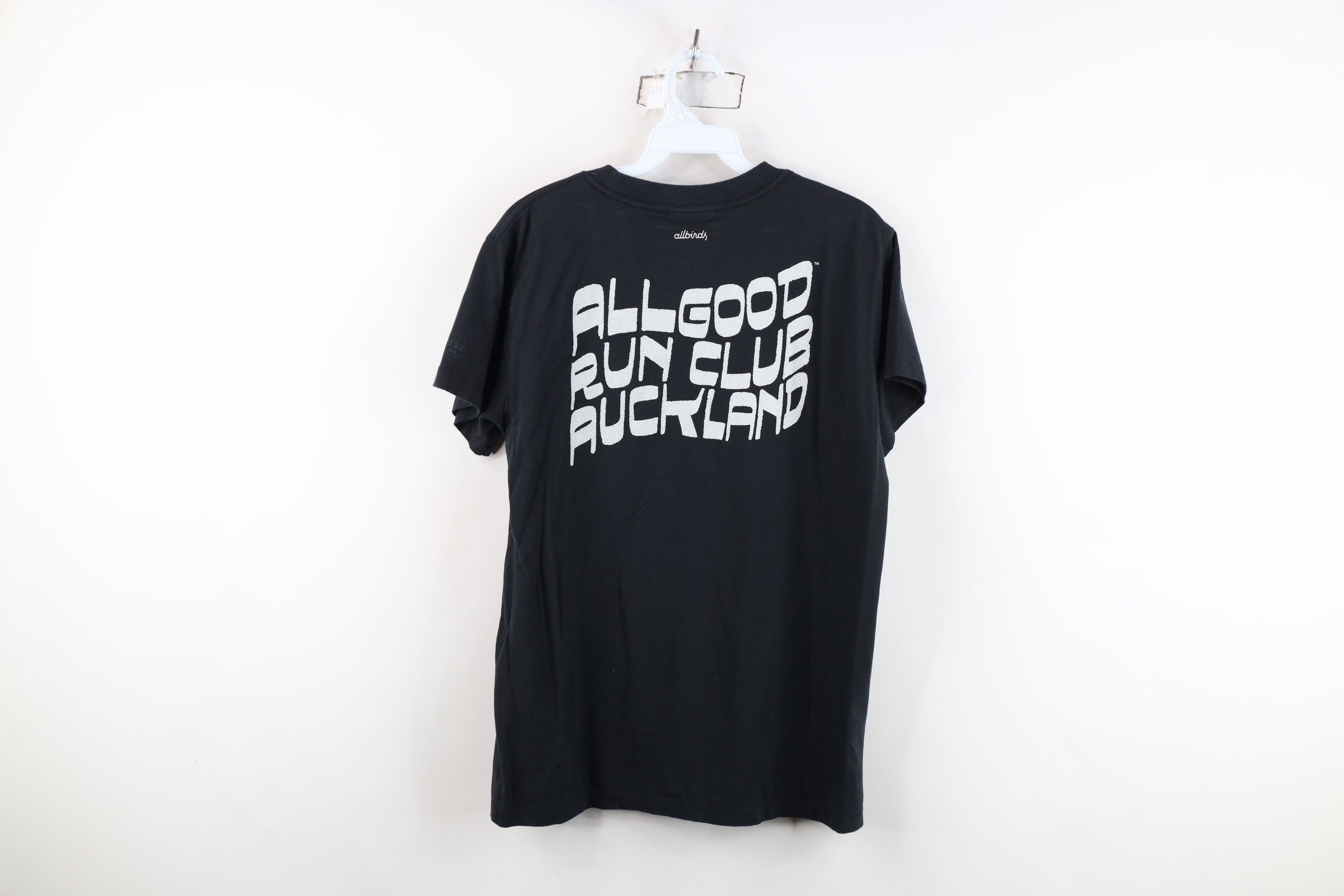 Vintage Allbirds Spell Out All Good Auckland Run Club T-Shirt Black Size M / US 6-8 / IT 42-44 - 13 Thumbnail