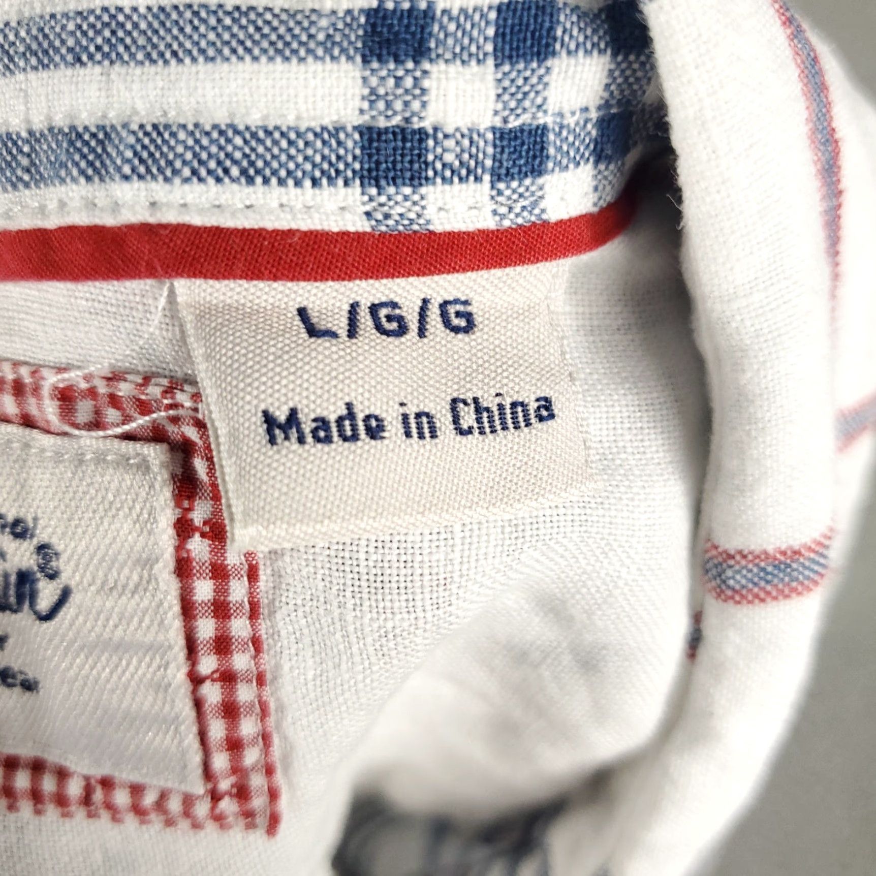 Original Penguin Penguin Mens Shirt Size Large Blue White Plaid Linen Button Up Short Sleeve Size US L / EU 52-54 / 3 - 6 Thumbnail