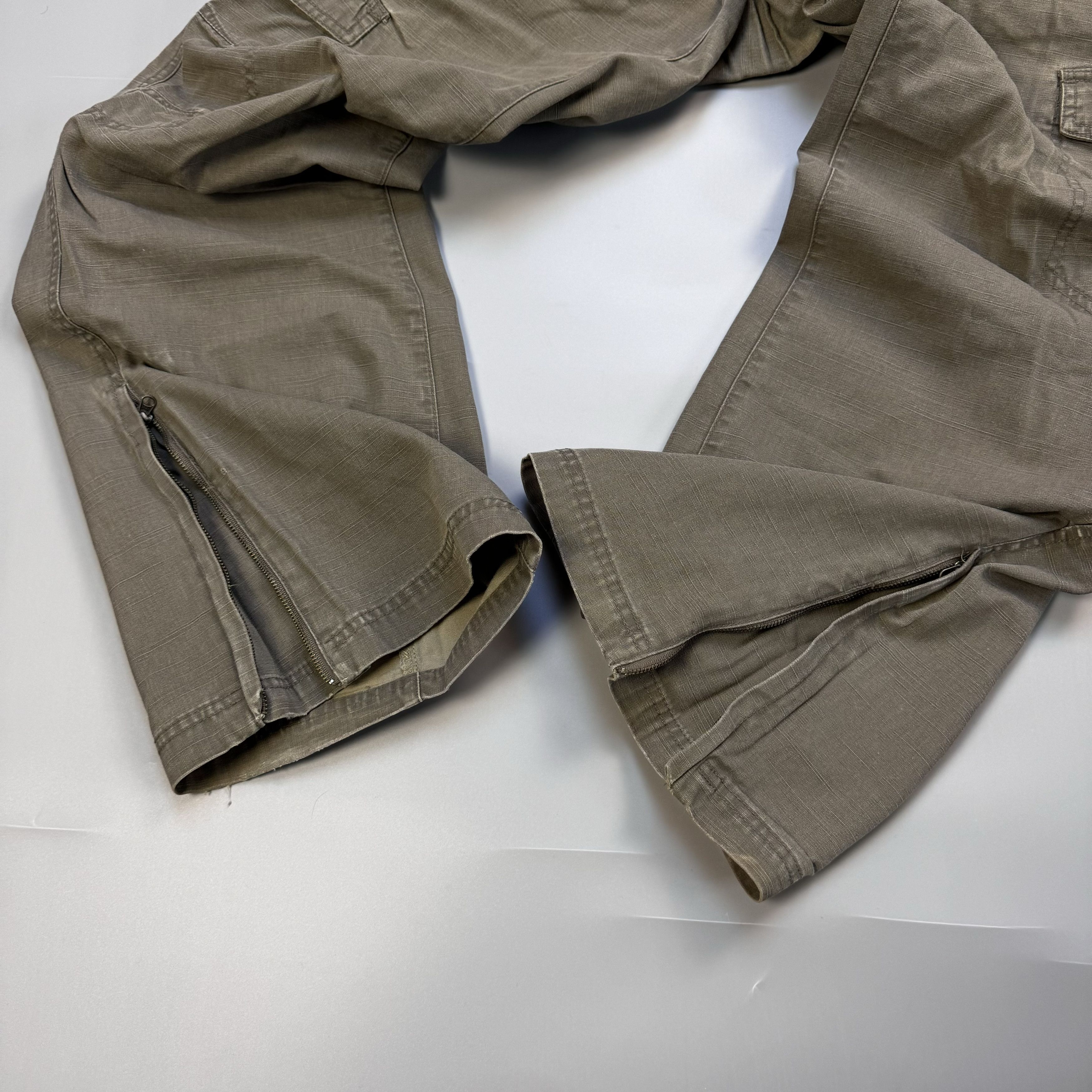 Nike × Vintage NIKE CARGO VINTAGE FADED PANTS KHAKI DIRTY DISTRESSED Y2K Size US 32 / EU 48 - 6 Thumbnail