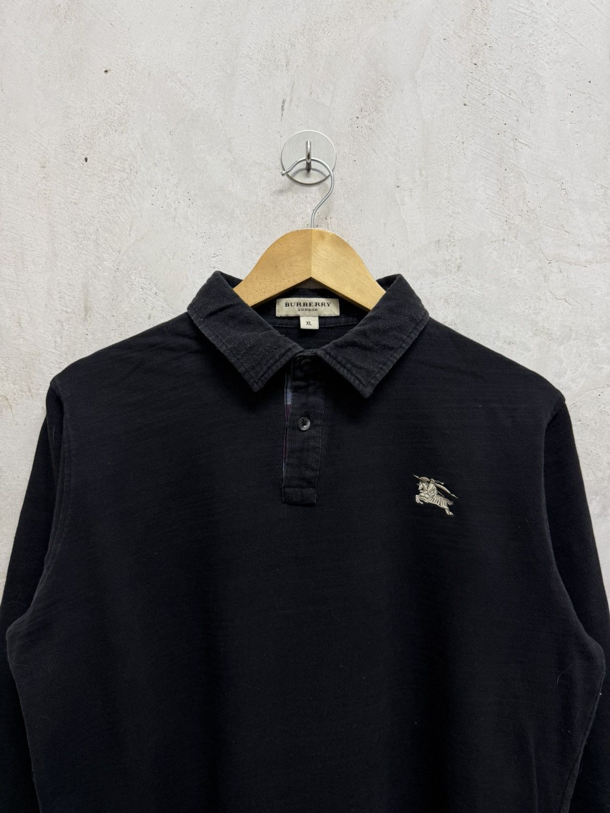 Burberry Burberry Long Sleeve Polo Tees Size US XL / EU 56 / 4 - 2 Thumbnail