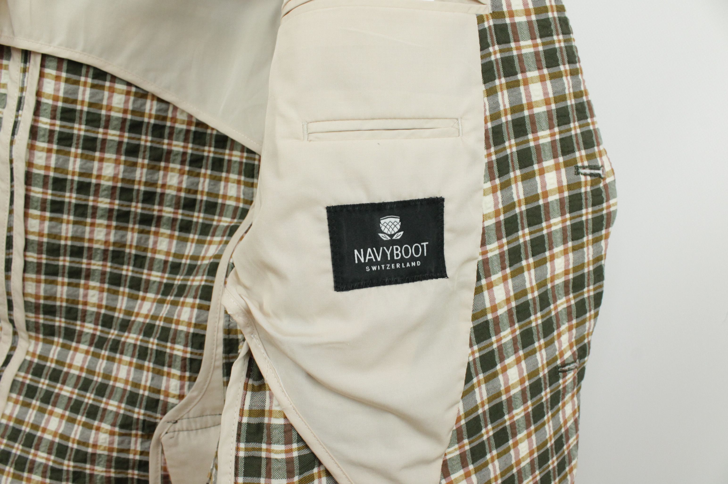 NAVYBOOT Navyboot Check Waffle Cotton Slim Sport Coat Blazer Jacket Size US L / EU 52-54 / 3 - 9 Thumbnail